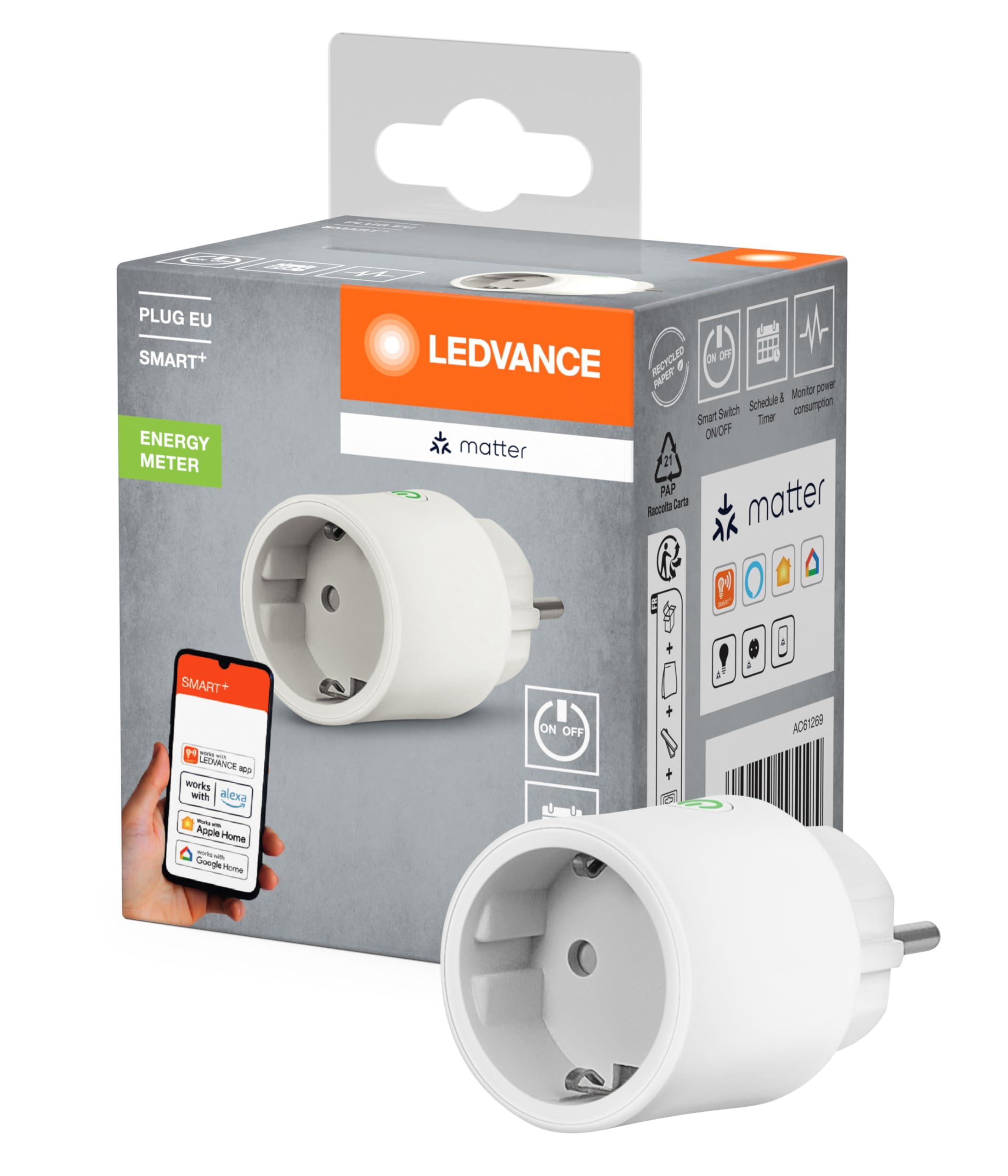 ledvance-smart-indoor-plug-prise-intelligente-matter-over-wifi-2300-w-10-a-compt image 1