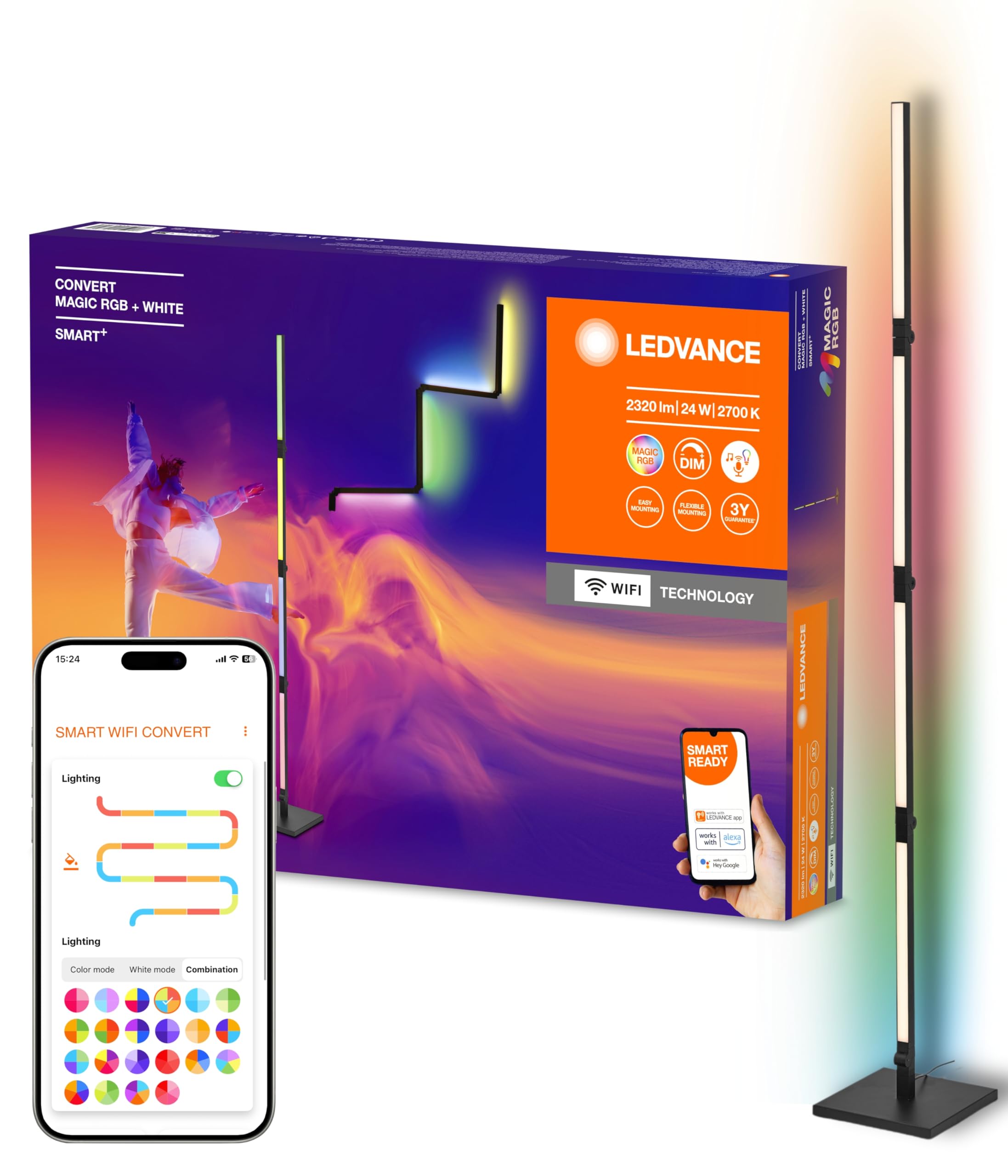 ledvance-smart-wifi-applique-murale-lampadaire-d-coratif-24-w-2320-lm-blanc-et-c image 1