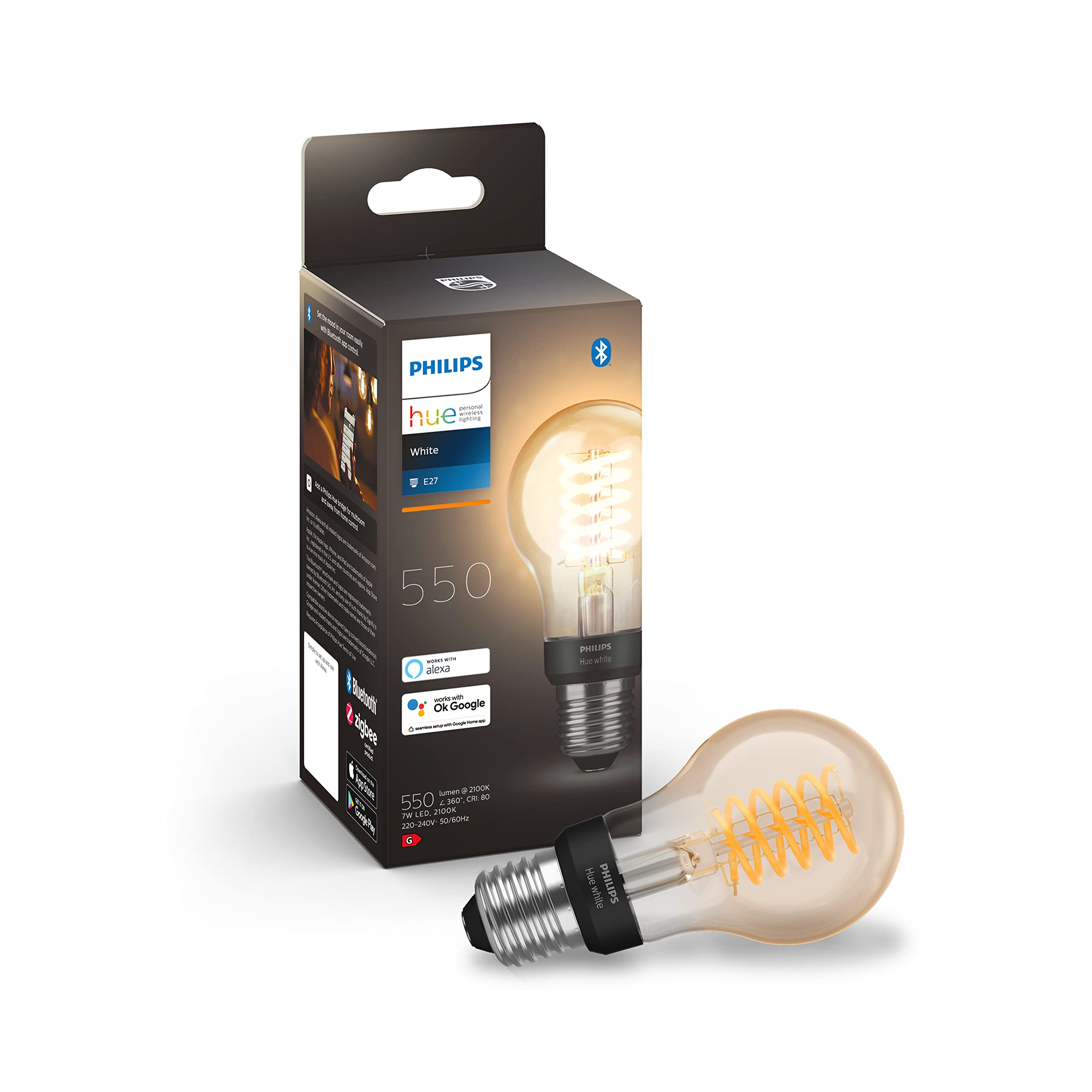 philips-hue-white-filament-pack-avantag-e27-2-ampoules-connect-es-filament-blanc image 2