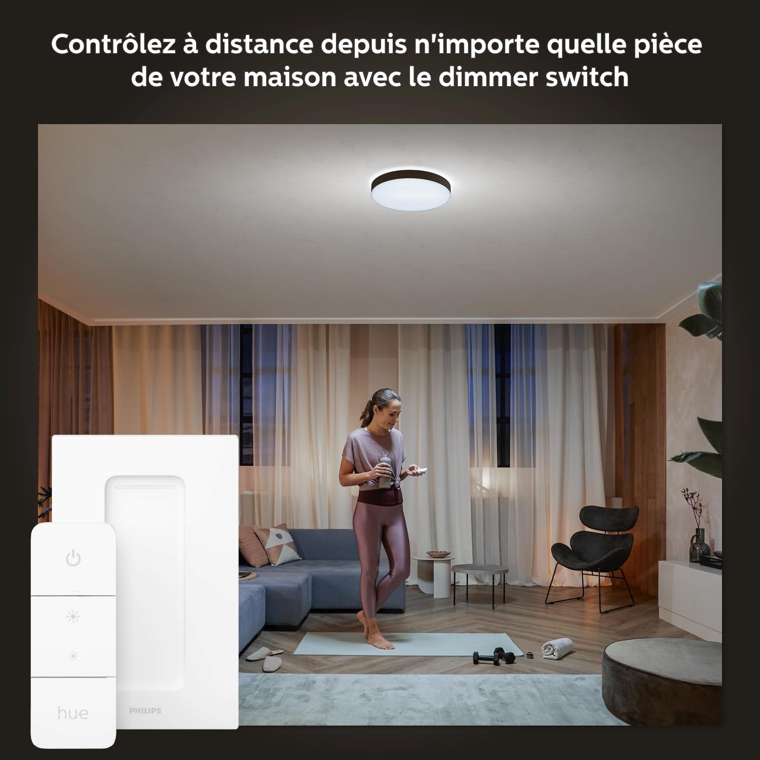 philips-hue-white-ambiance-enrave-xl-plafonnier-connect-blanc-variable-noir-blue image 8