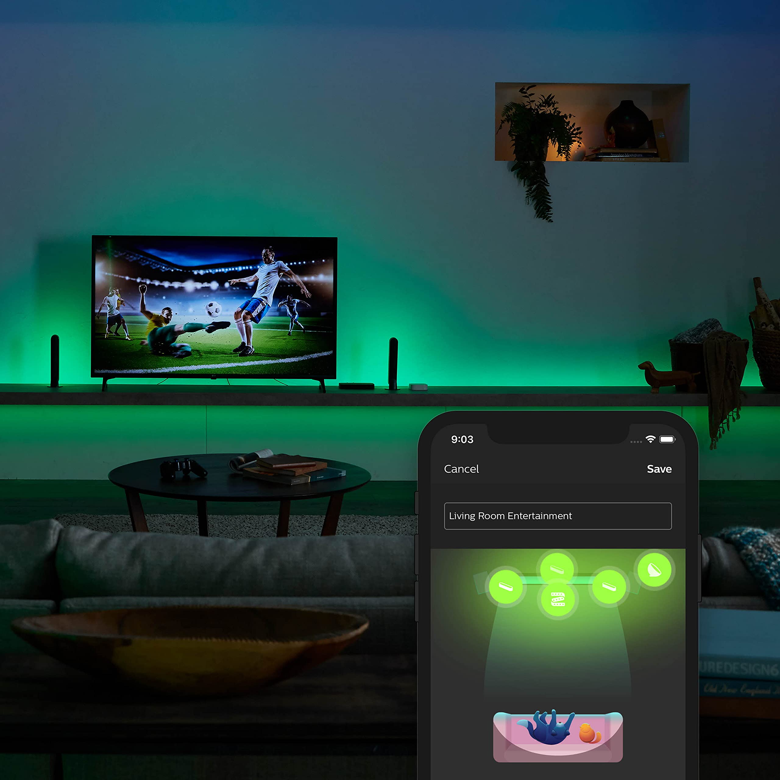 philips-hue-pack-divertissement-tv-65-pouces-bo-te-de-synchronisation-hdmi-c-ble image 7
