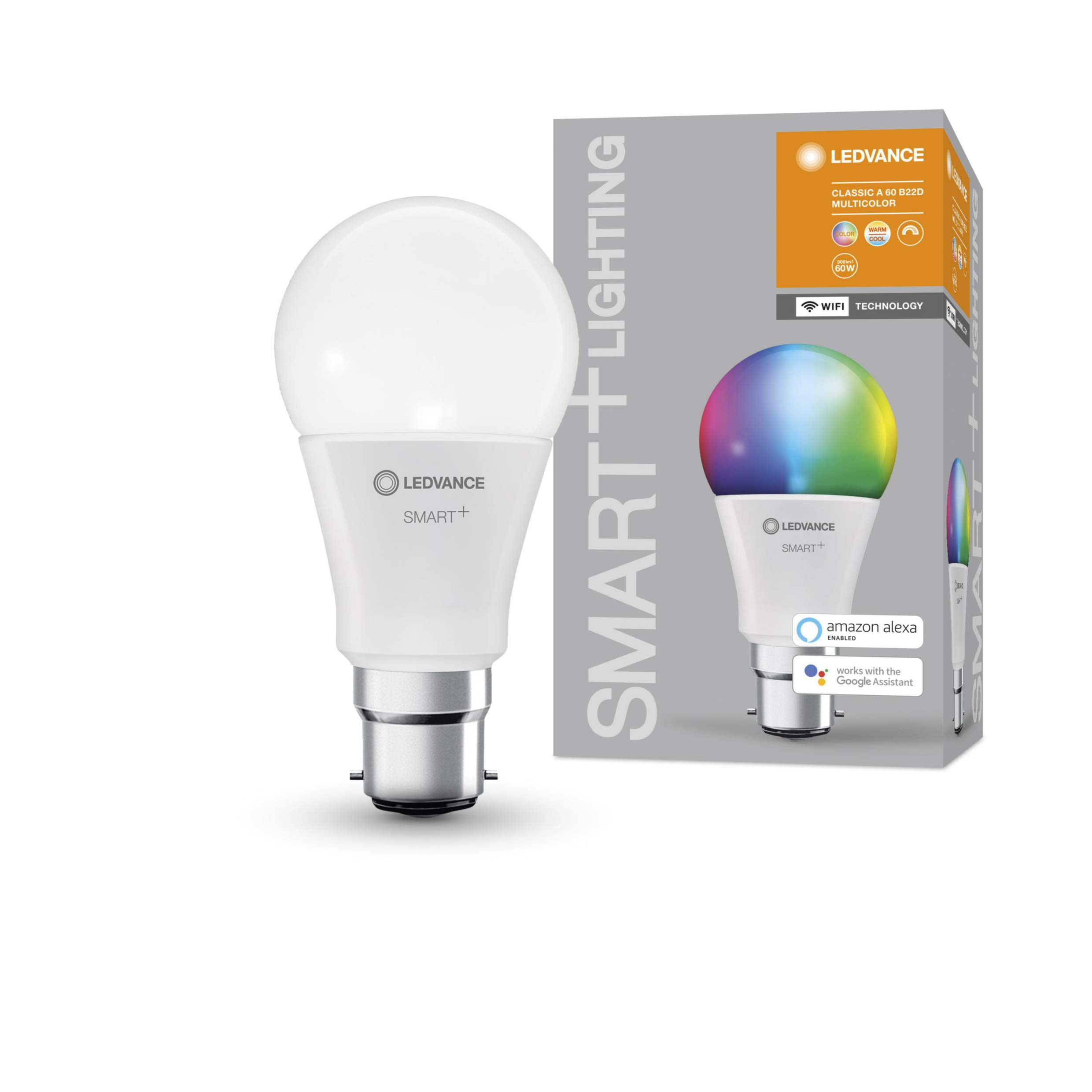ledvance-smart-wifi-classic-multicolor-b22d-ampoule-led-connect-e-rgbw-9w-rempla image 1
