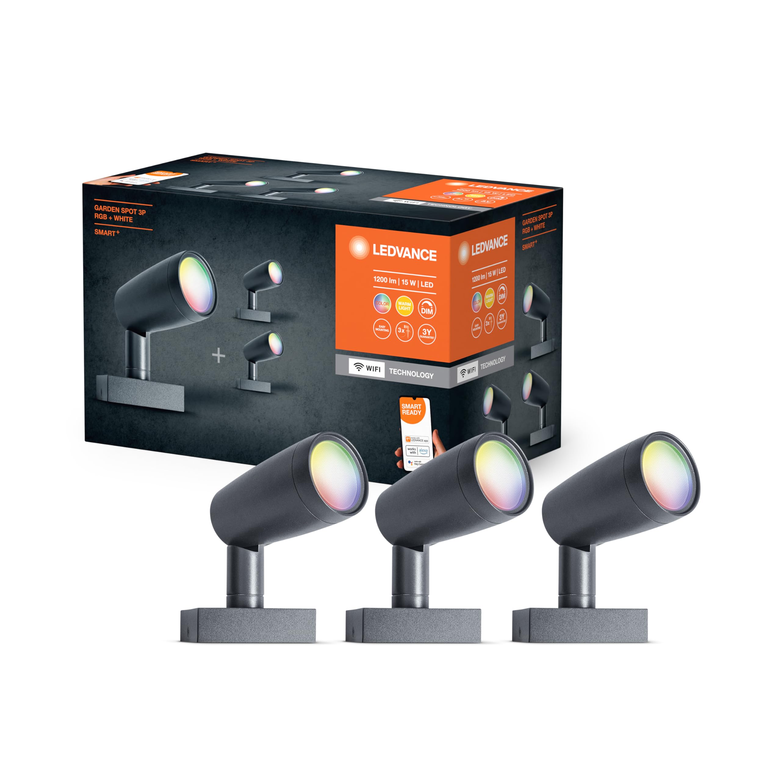 ledvance-smart-garden-spot-kit-de-base-ext-rieur-wifi-avec-3-spots-rgbw-16-milli image 1