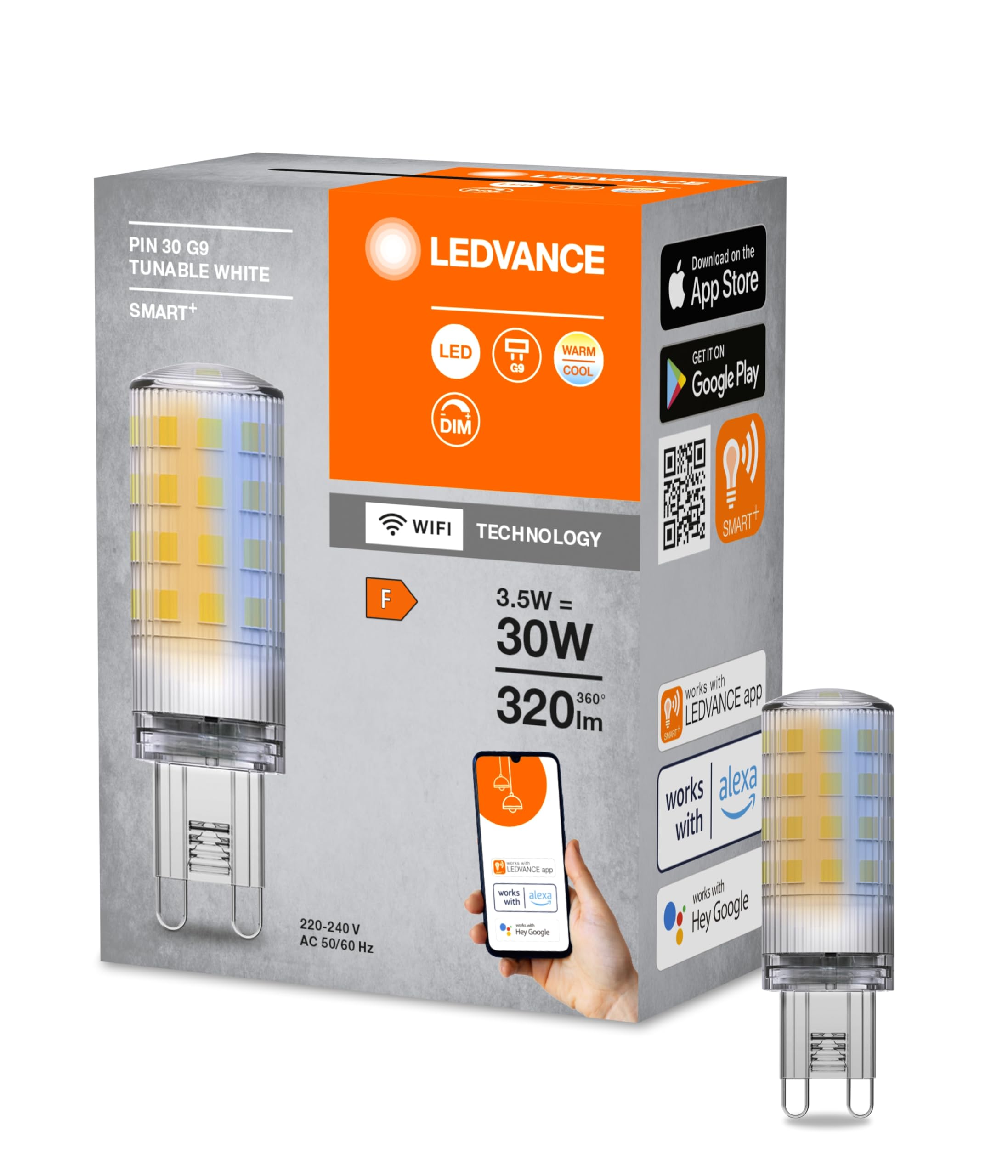 ledvance-smart-wifi-pin-cl-30-ampoule-led-g9-r-trofit-3-5-w-320-lm-blanc-r-glabl image 1
