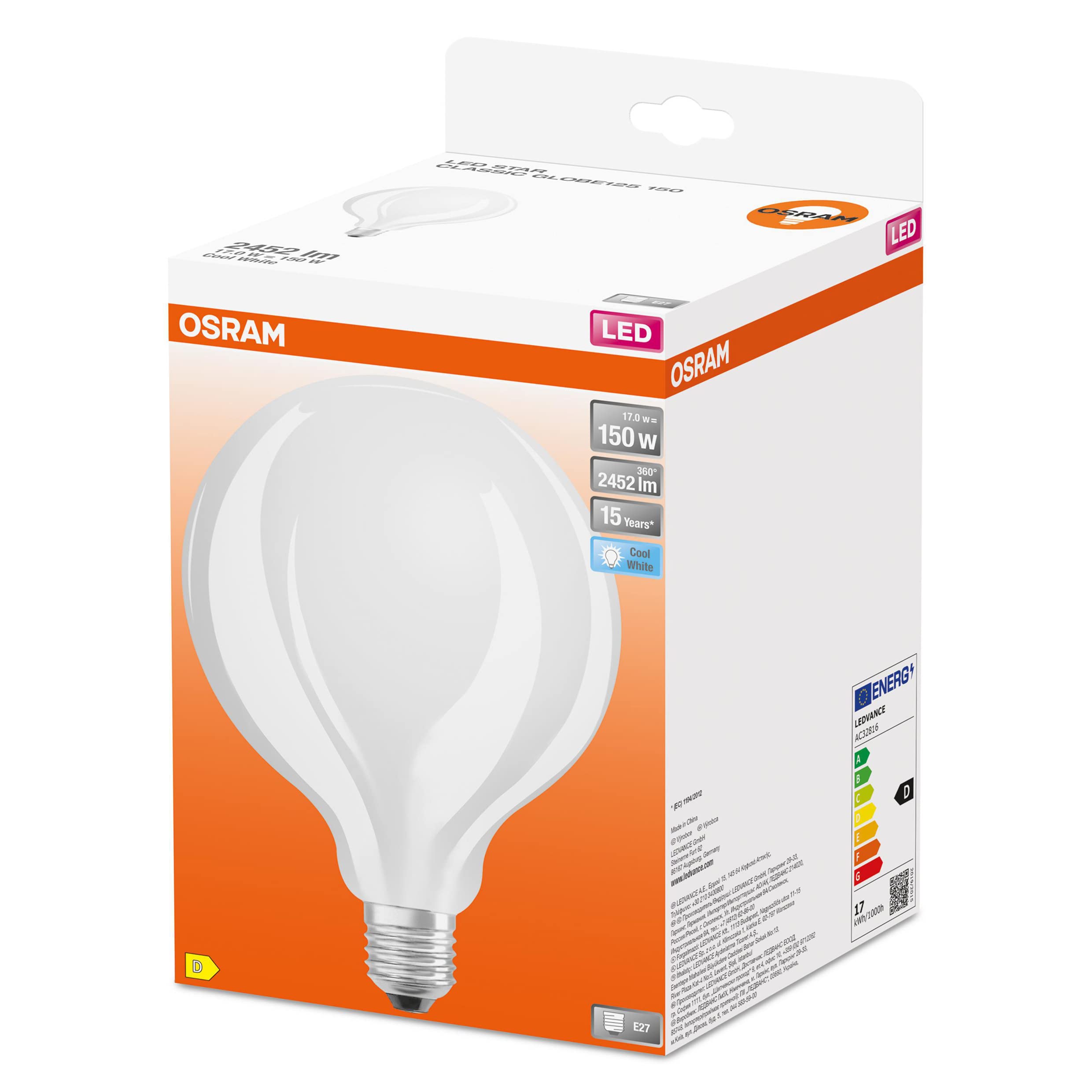ledvance-led-star-globe125-ampoule-filament-mat-e27-125-mm-blanc-froid-4000k-245 image 1