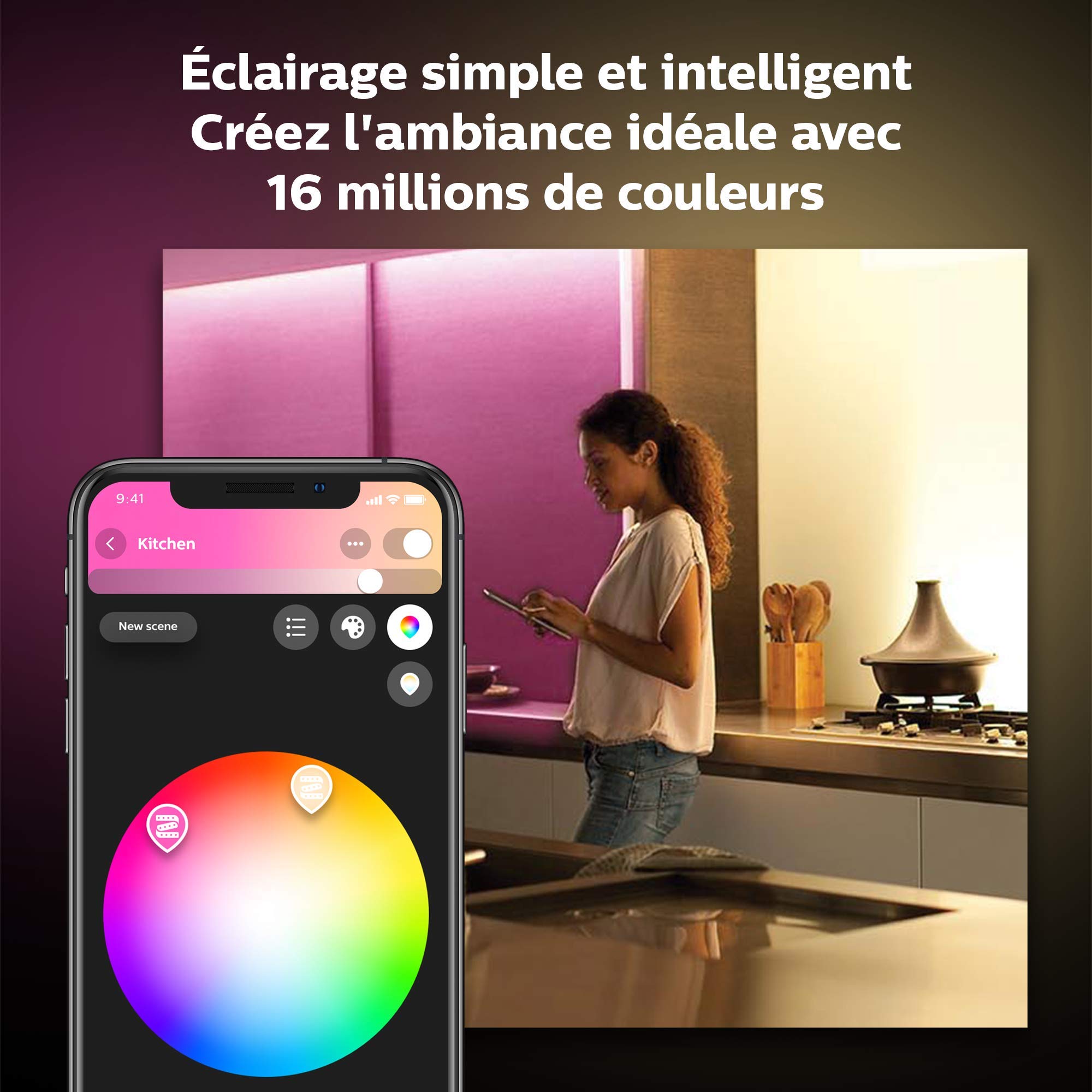 philips-hue-white-color-ambiance-lightstrip-plus-extension-ruban-led-1-m-v4-mill image 5