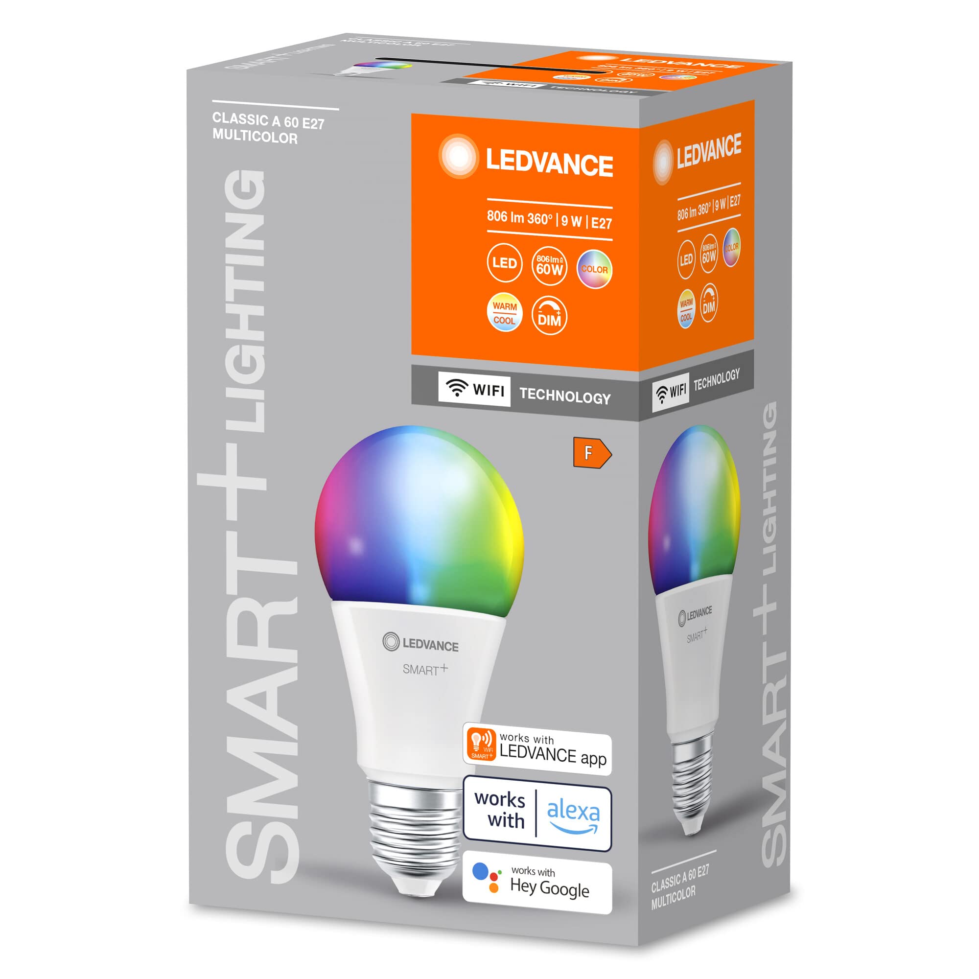 ledvance-smart-wifi-led-lot-de-4-ampoules-e27-rvbw-9-w-806-lm-forme-classique-bl image 3