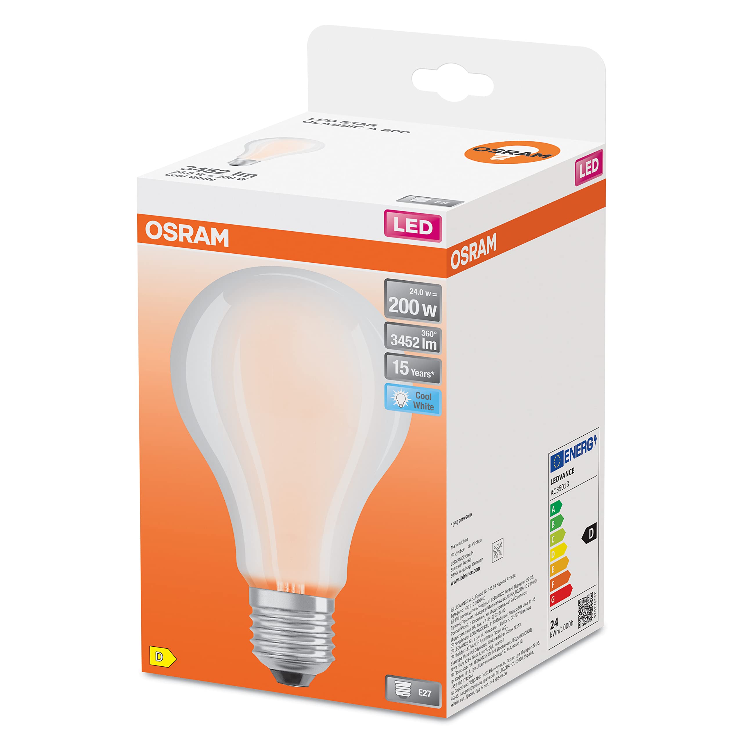 osram-led-star-classic-a200-ampoule-led-filament-mat-culot-b22d-blanc-froid-4000 image 5