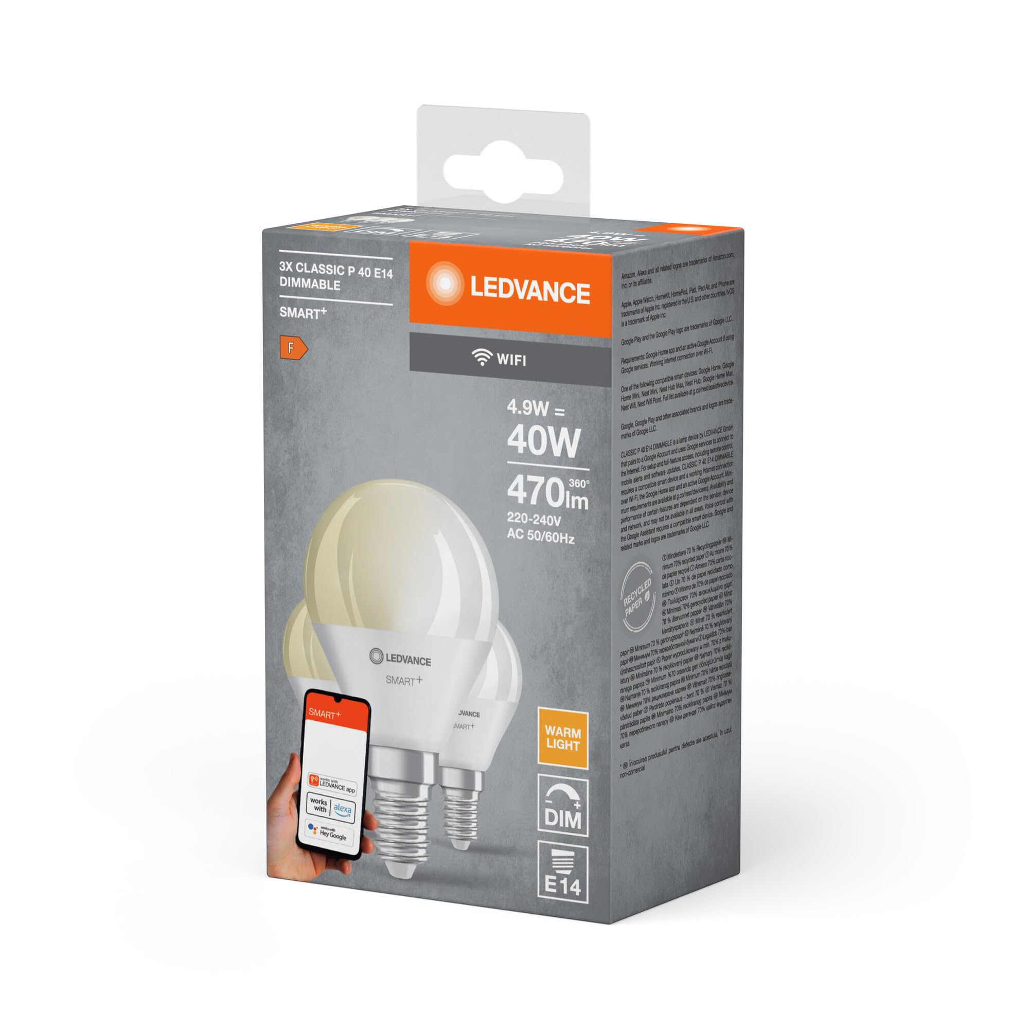 ledvance-smart-wifi-ampoule-led-e14-d-polie-blanc-chaud-2700k-470-lm-remplacemen image 4