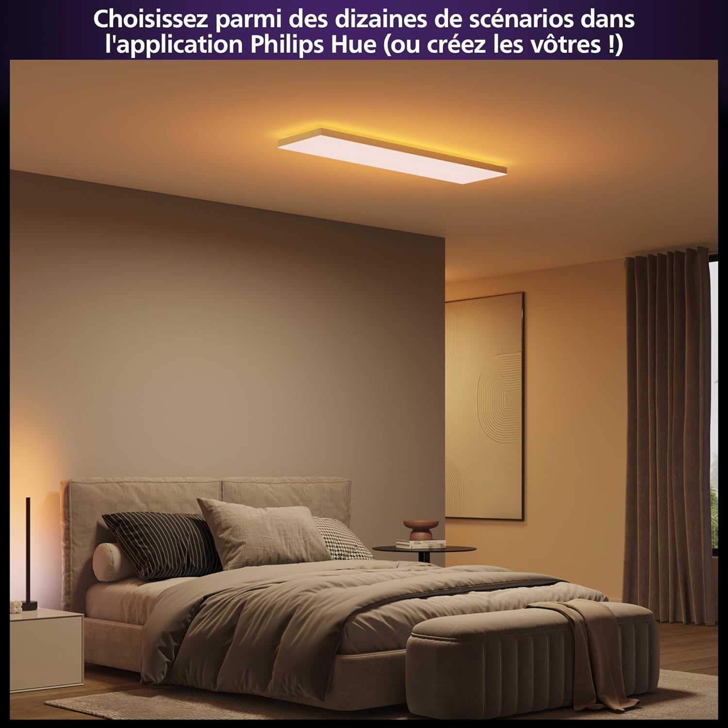 philips-hue-datura-panneau-de-plafond-intelligent-rectangulaire-30-x-120-cm-lumi image 5