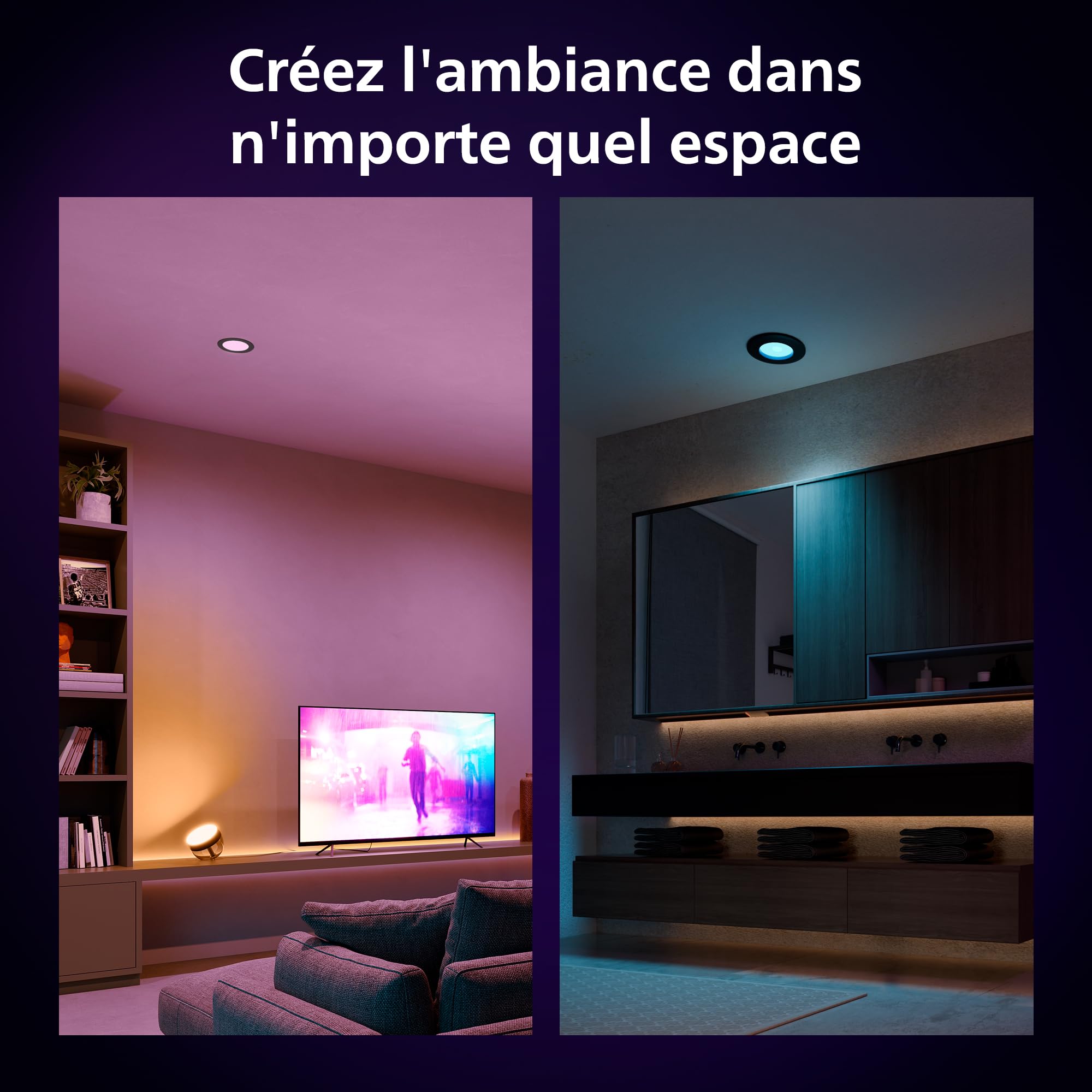 philips-hue-white-color-ambiance-slim-downlight-pack-de-3-spots-encastr-s-connec image 5