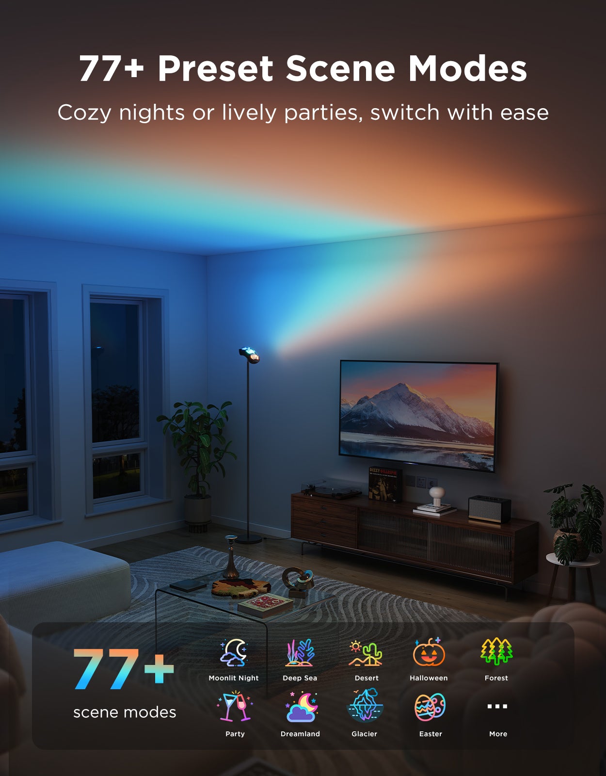 govee-torchiere-lampadaire-led-intelligent-triple-zone-de-couleur image 5