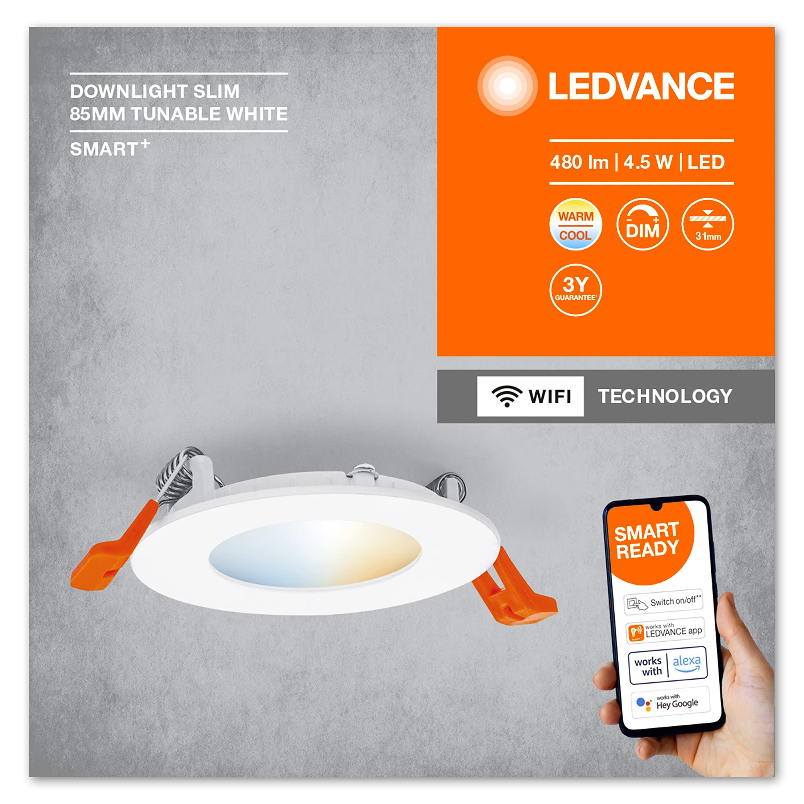 ledvance-smart-wifi-spot-integrated-slim-spot-encastr-rond-8-5-cm-gradable-blanc image 5