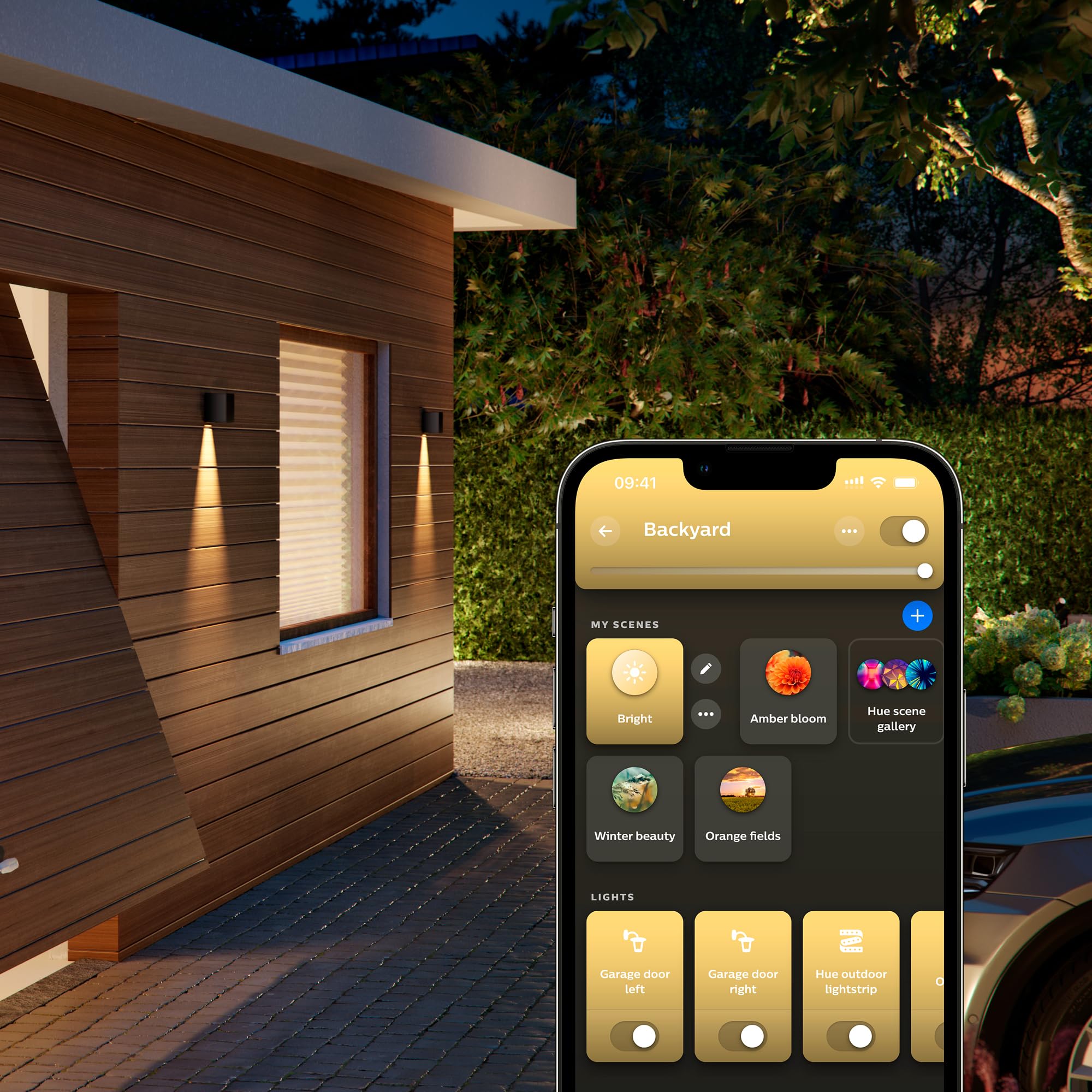 philips-hue-inyma-applique-murale-d-ext-rieur-vers-le-bas-noir-e27-hue-white-fil image 6
