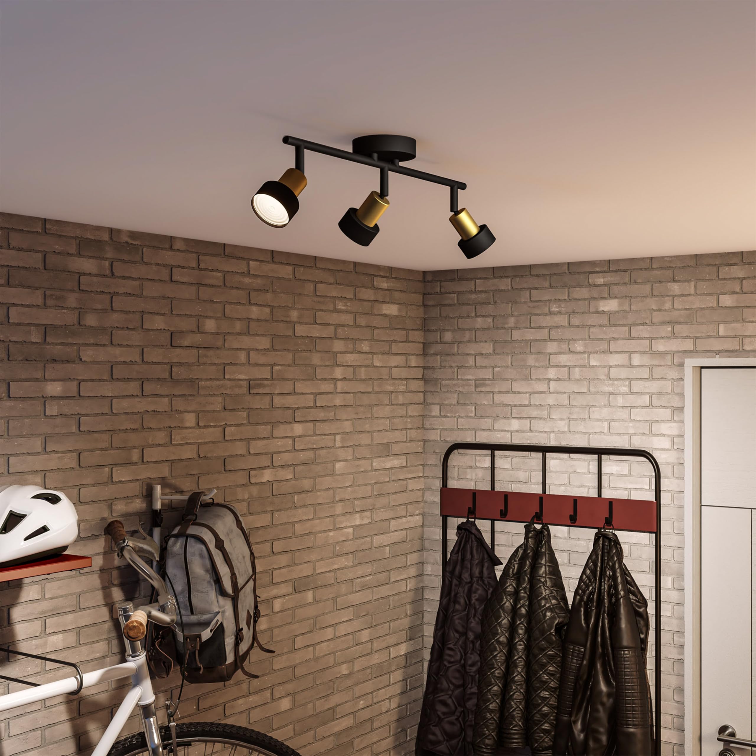philips-hue-conduit-spot-de-plafond-en-saillie-noir-or-3-spots-orientables-gu10- image 4