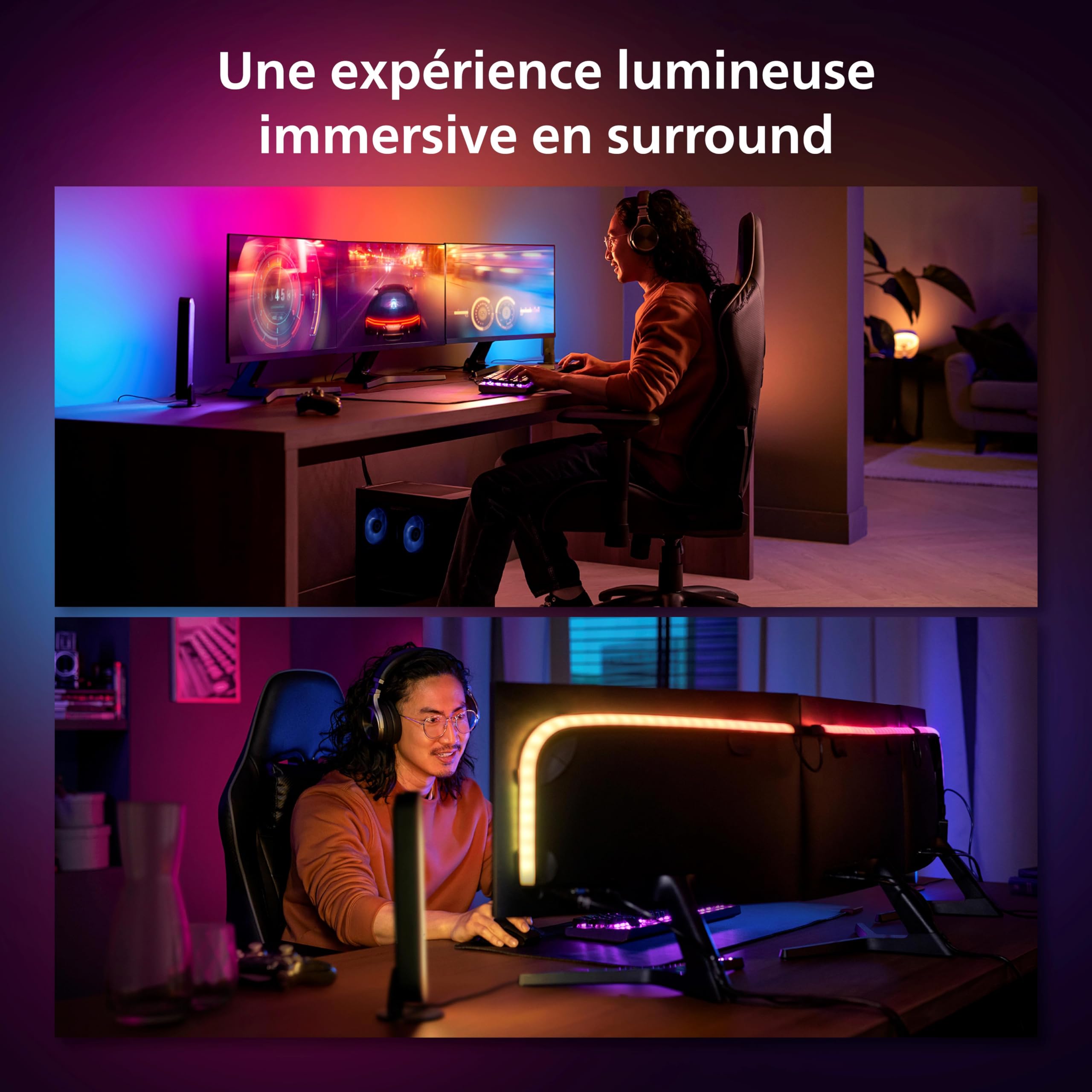 philips-hue-play-gradient-lightstrip-pour-configuration-triple-cran-24-27-pouces image 3