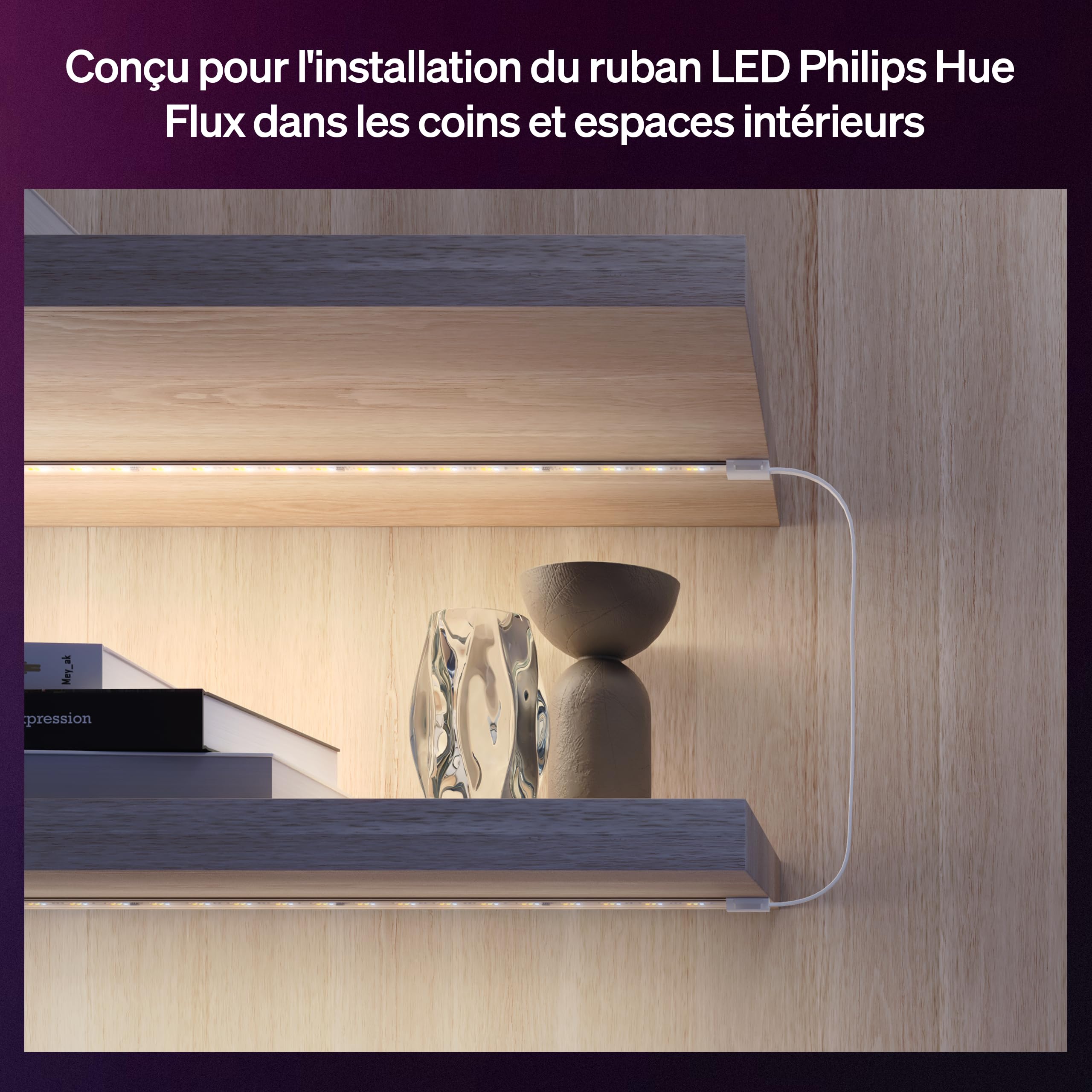 philips-hue-flux-connecteur-flexible-50-cm-pour-ruban-led-lot-de-4-occlusion-de- image 2