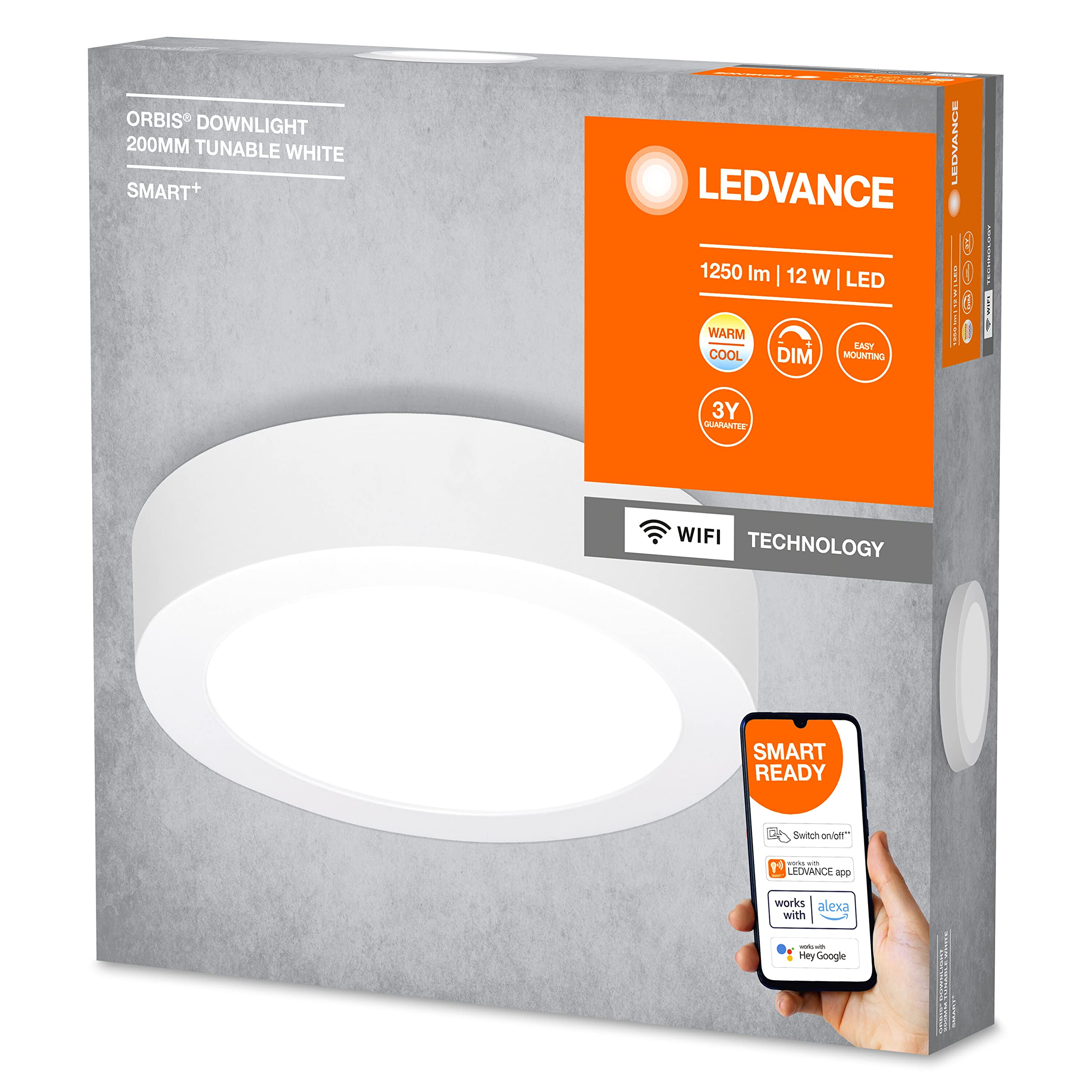 ledvance-spot-surface-smart-20-cm-spot-encastr-ou-en-saillie-connect-wifi-12-w-b image 3