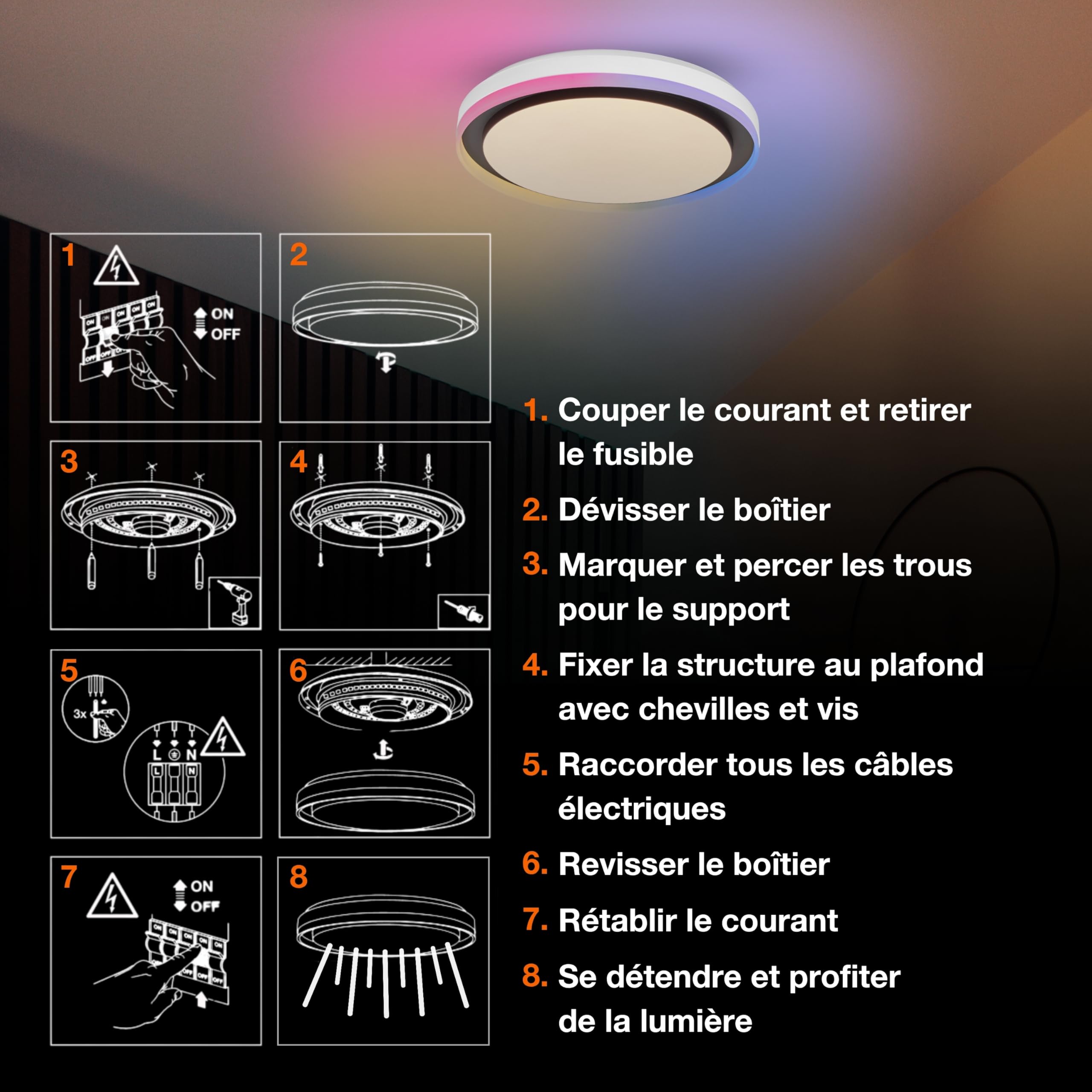 ledvance-smart-wifi-plafonnier-led-32-w-3400-lm-blanc-r-glable-2700-6500k-et-rgb image 8