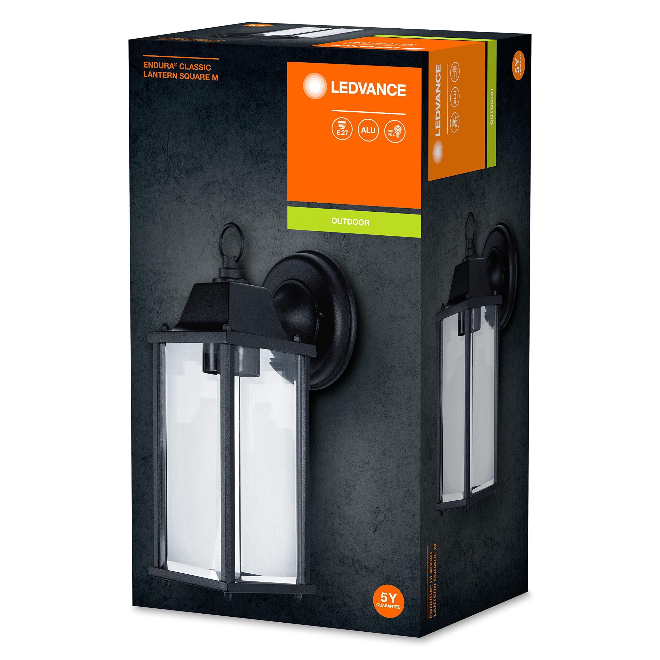 ledvance-endura-classic-lantern-sq-noir-lanterne-ext-rieure-carr-e-avec-douille- image 2