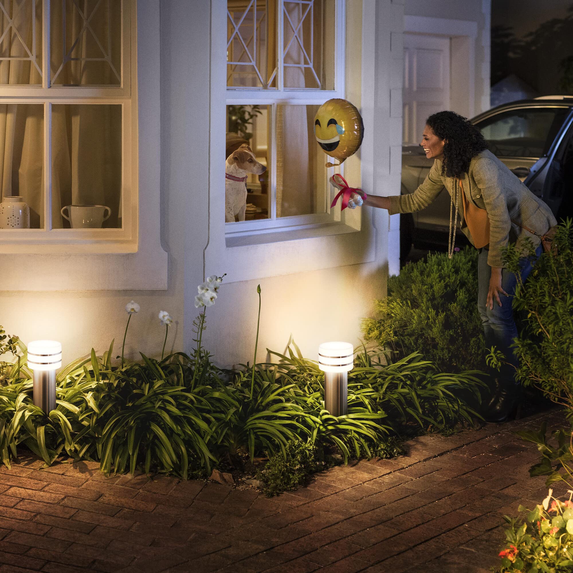 philips-hue-white-tuar-borne-ext-rieure-led-en-acier-inoxydable-bross-1-x-9-5-w- image 5