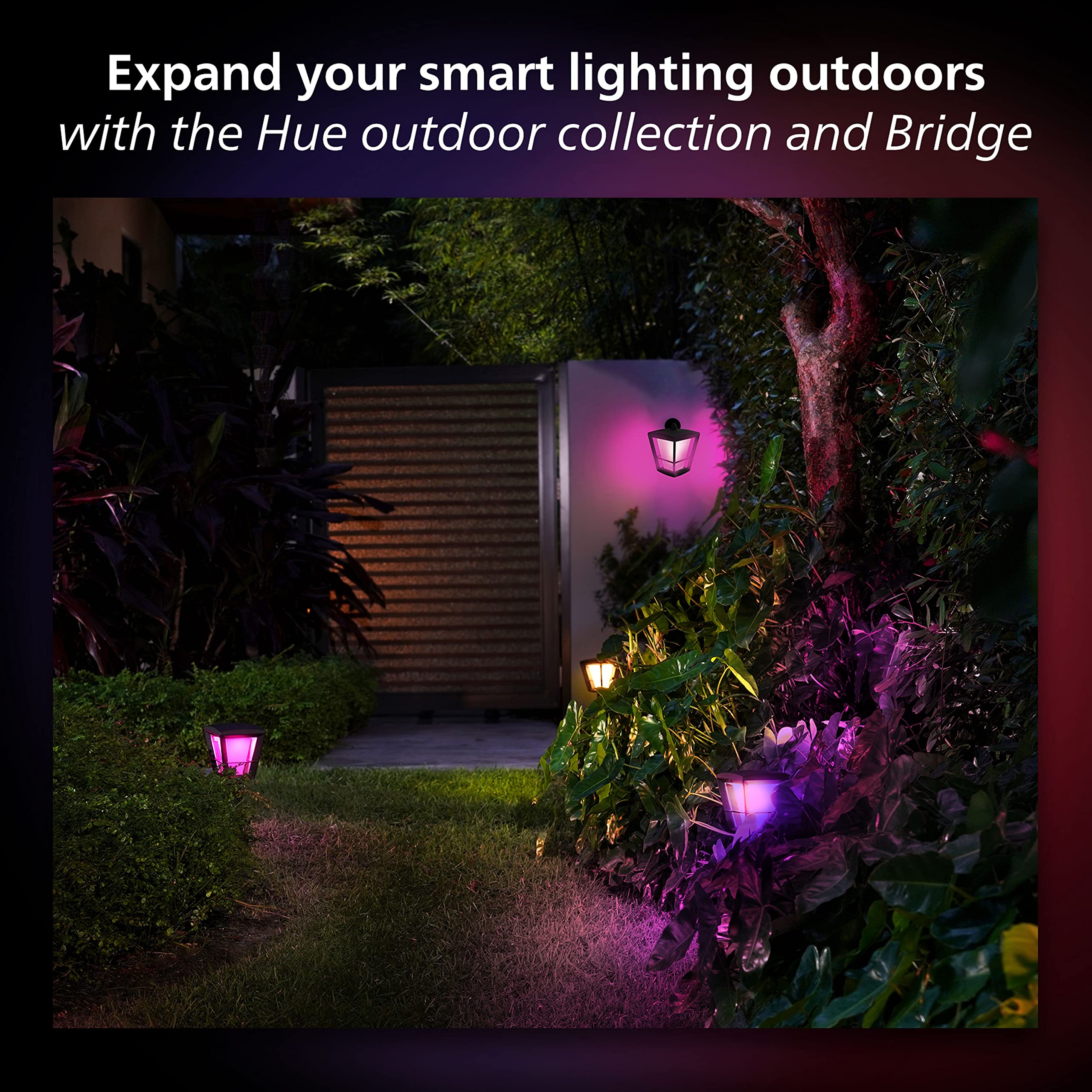 philips-hue-lucca-applique-murale-ext-rieure-noire-avec-ampoule-e26-white-and-co image 7