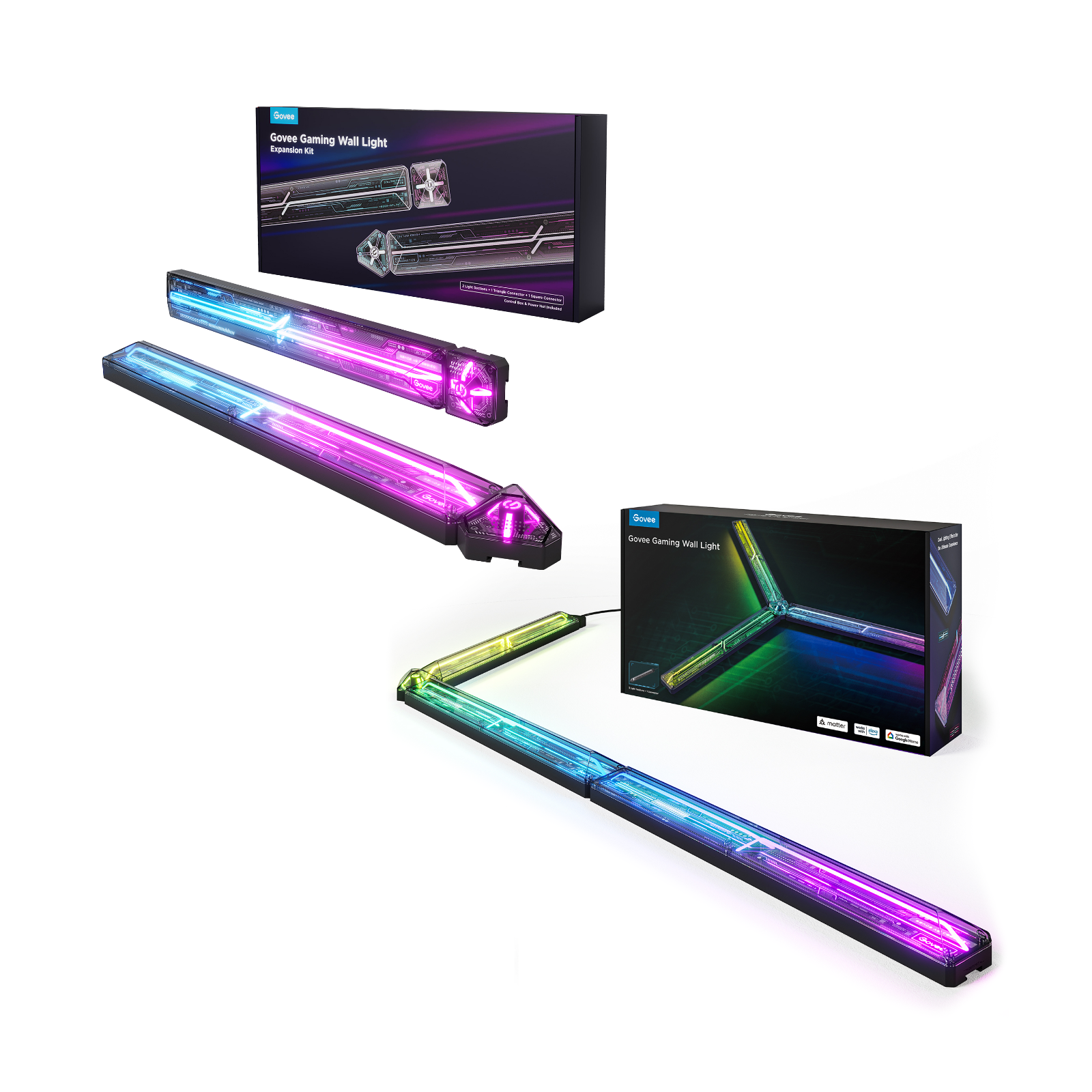 govee-h6063-gaming-wall-light-panneau-lumineux-mural-rgb-avec-face-translucide-i image 2