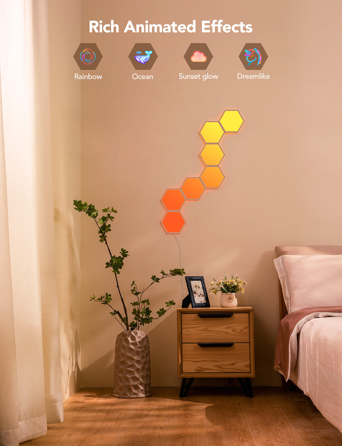 govee-glide-hexa-light-panels-h6061-10-panneaux-muraux-hexagonaux-rgb-intelligen image 8