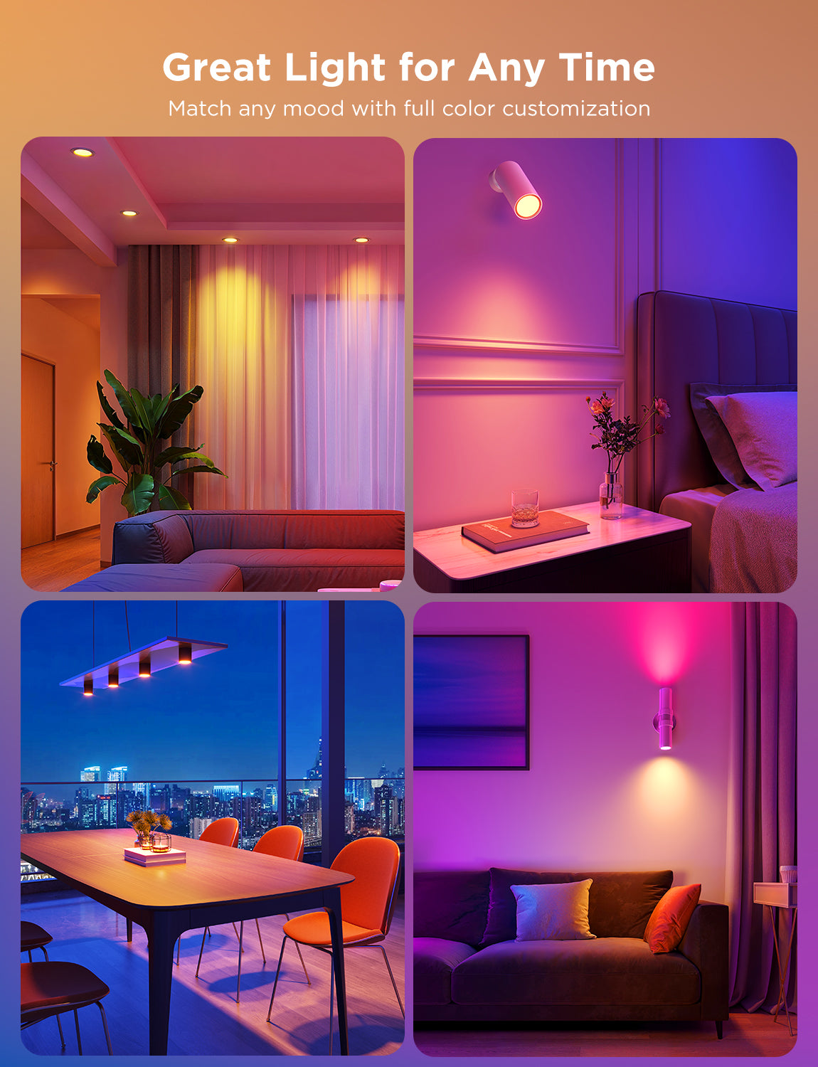 govee-rgbww-smart-light-bulb-ampoule-intelligente-gu10-e27-rgbww-millions-de-cou image 5