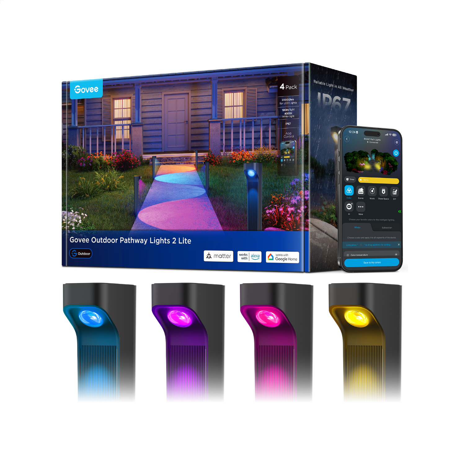 govee-outdoor-pathway-lights-2-lite-bornes-lumineuses-d-all-e-ext-rieures-intell image 1