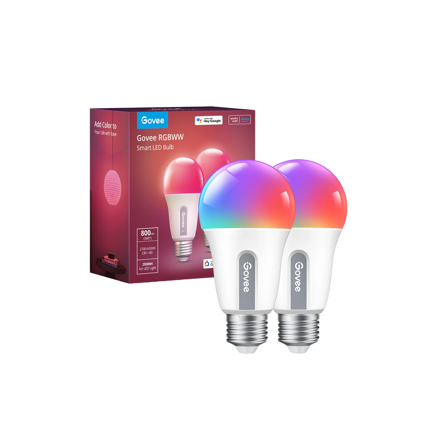 govee-h6008-ampoules-led-intelligentes-wi-fi-bluetooth-lot-de-2-e27 image 2