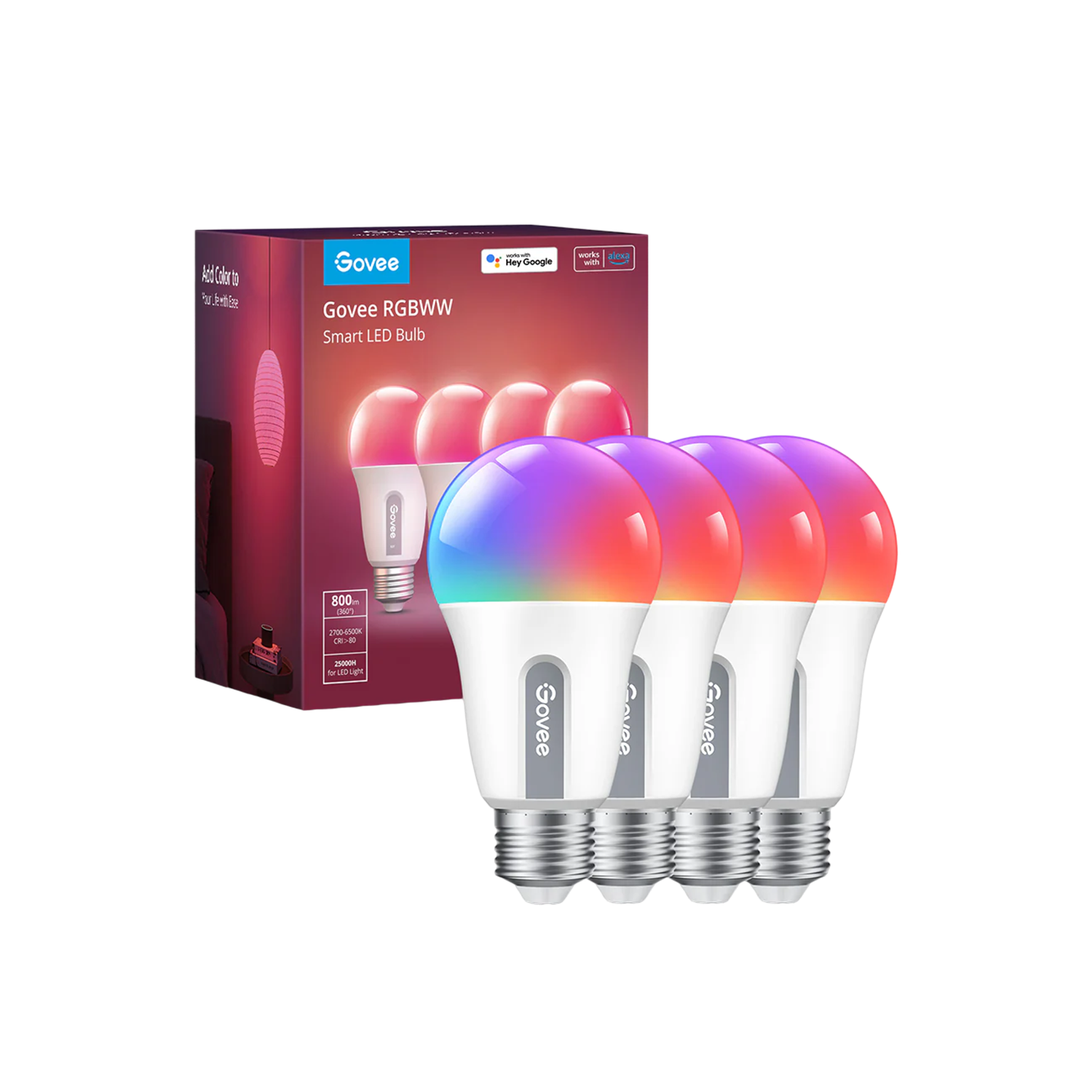 govee-h6008-ampoules-led-intelligentes-wi-fi-bluetooth-lot-de-2-e27 image 1