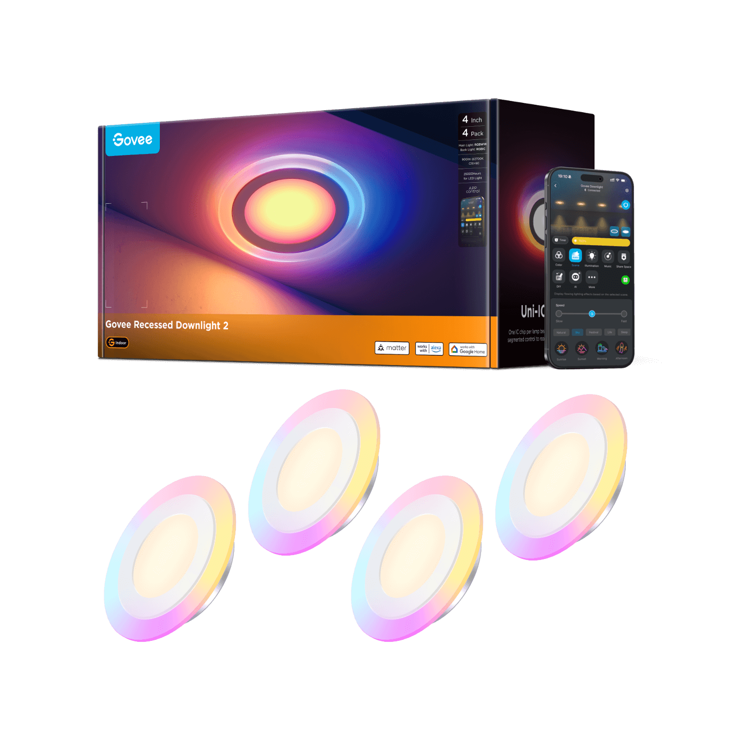 govee-smart-recessed-lights-pro-99-mm-h601e-reconditionn-spots-encastr-s-connect image 1