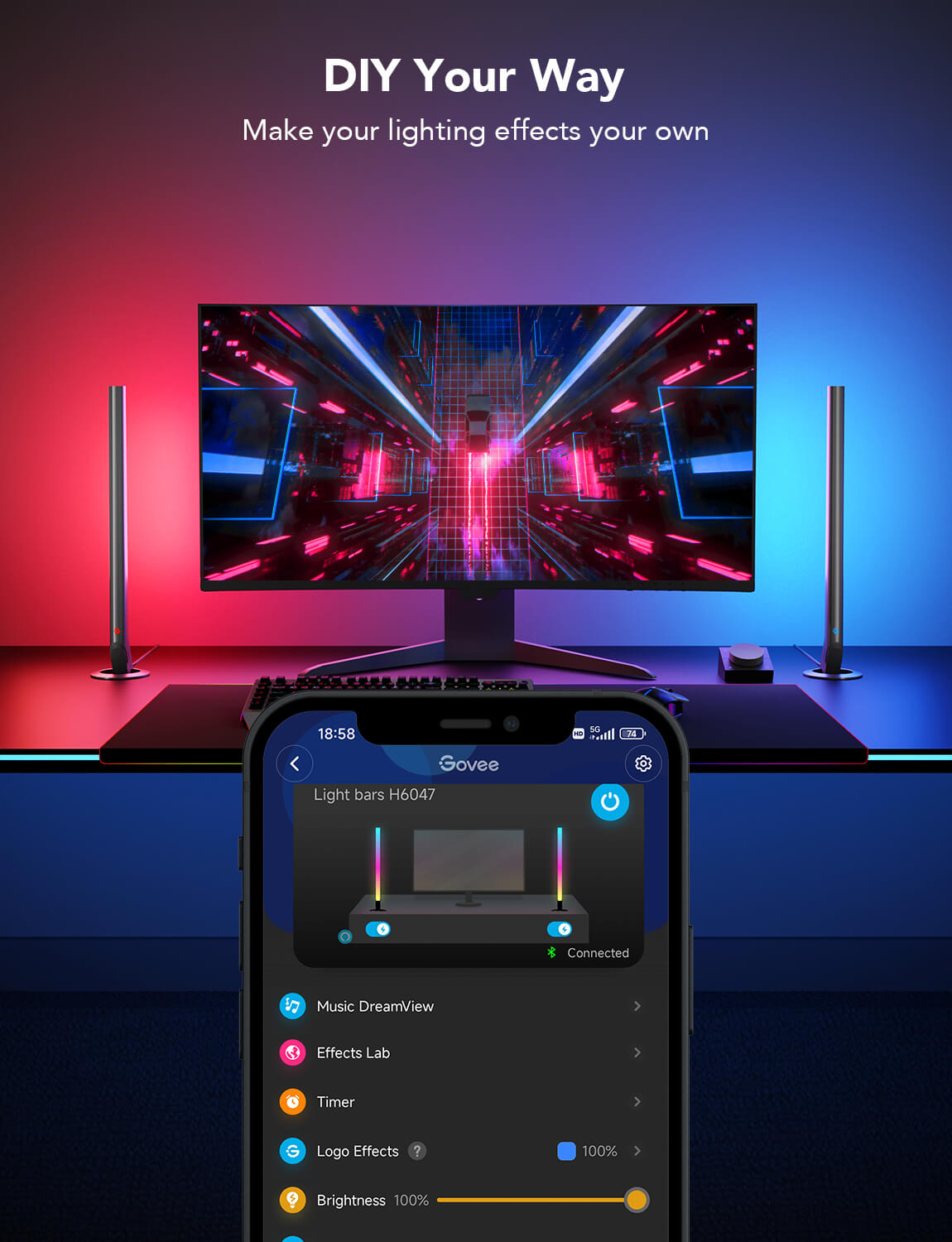 govee-dreamview-h6047-barres-de-lumi-re-gaming-rgbic-wi-fi-avec-contr-leur-intel image 8