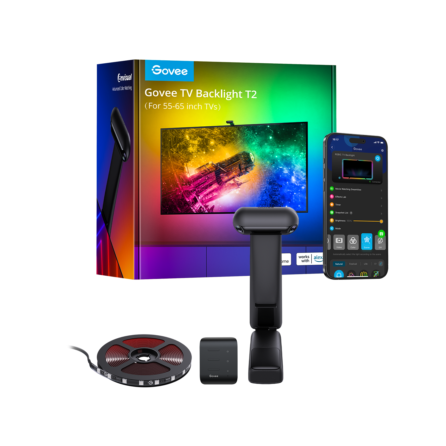 govee-envisual-tv-backlight-t2-reconditionn-r-tro-clairage-tv-avec-cam-ra-calibr image 1