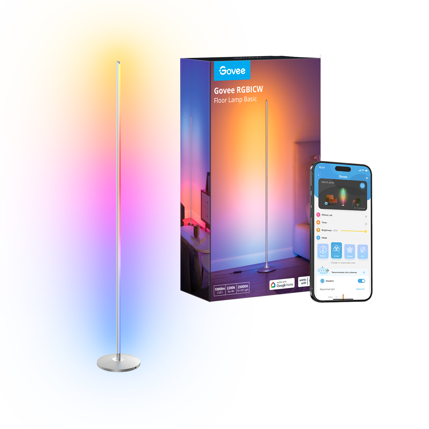 govee-rgbicw-smart-floor-lamp-basic-h6076-lampadaire-intelligent-rgbicw-slim-syn image 1
