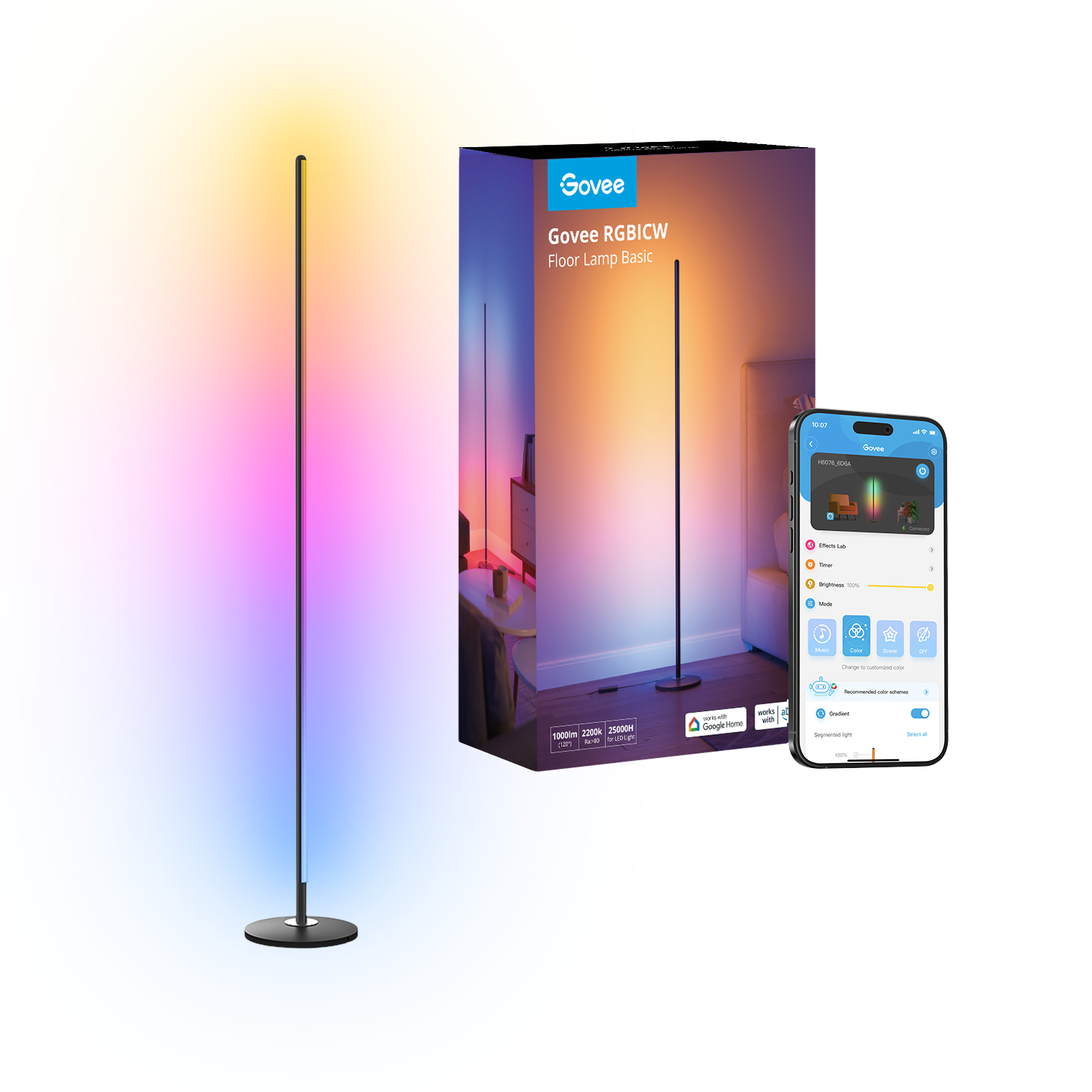 govee-rgbicw-smart-floor-lamp-basic-h6076-lampadaire-intelligent-rgbicw-slim-syn image 2