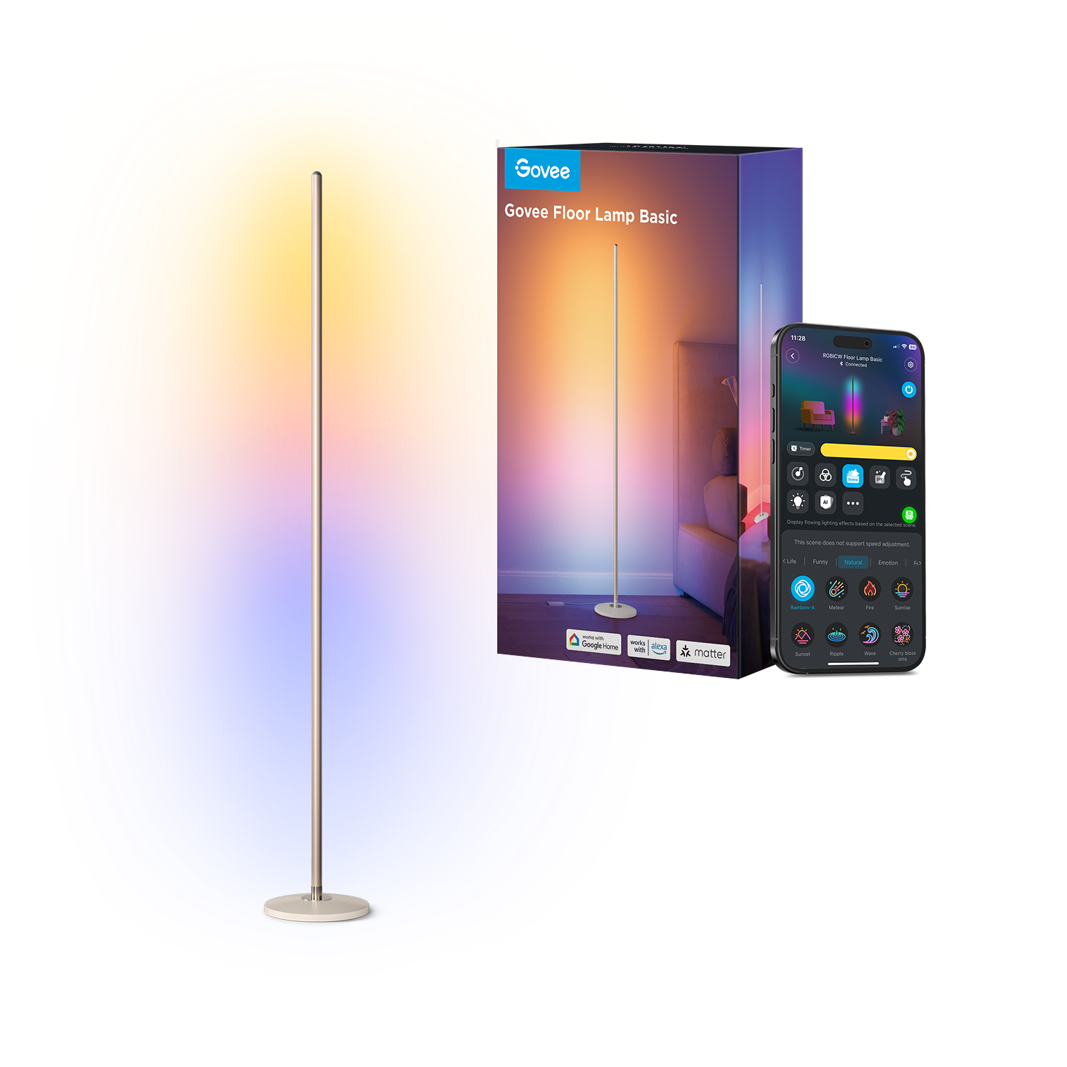govee-rgbicw-smart-floor-lamp-basic-h6076-lampadaire-intelligent-rgbicw-slim-syn image 3