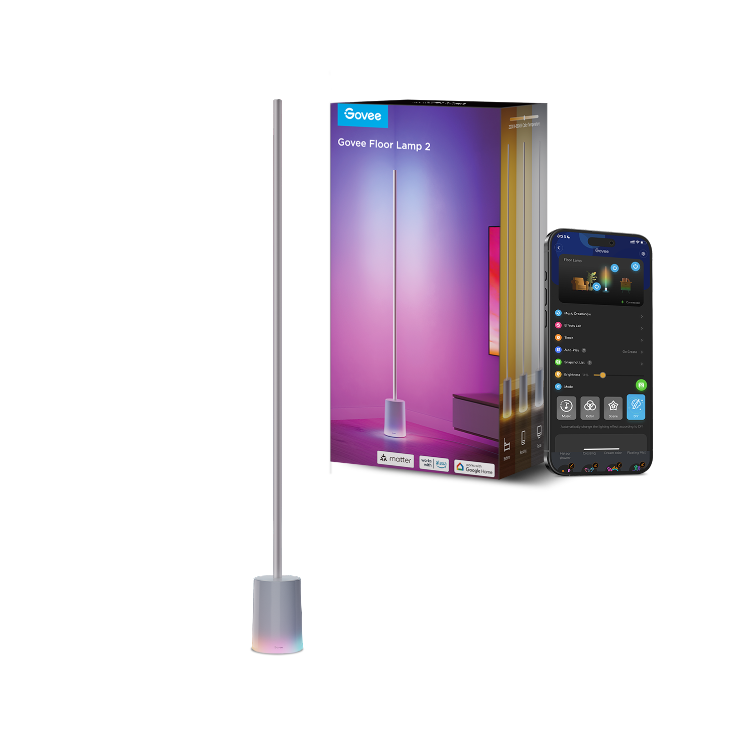 govee-floor-lamp-2-lampe-sur-pied-led-intelligente-rgbww-2200k-6500k-music-sync- image 2