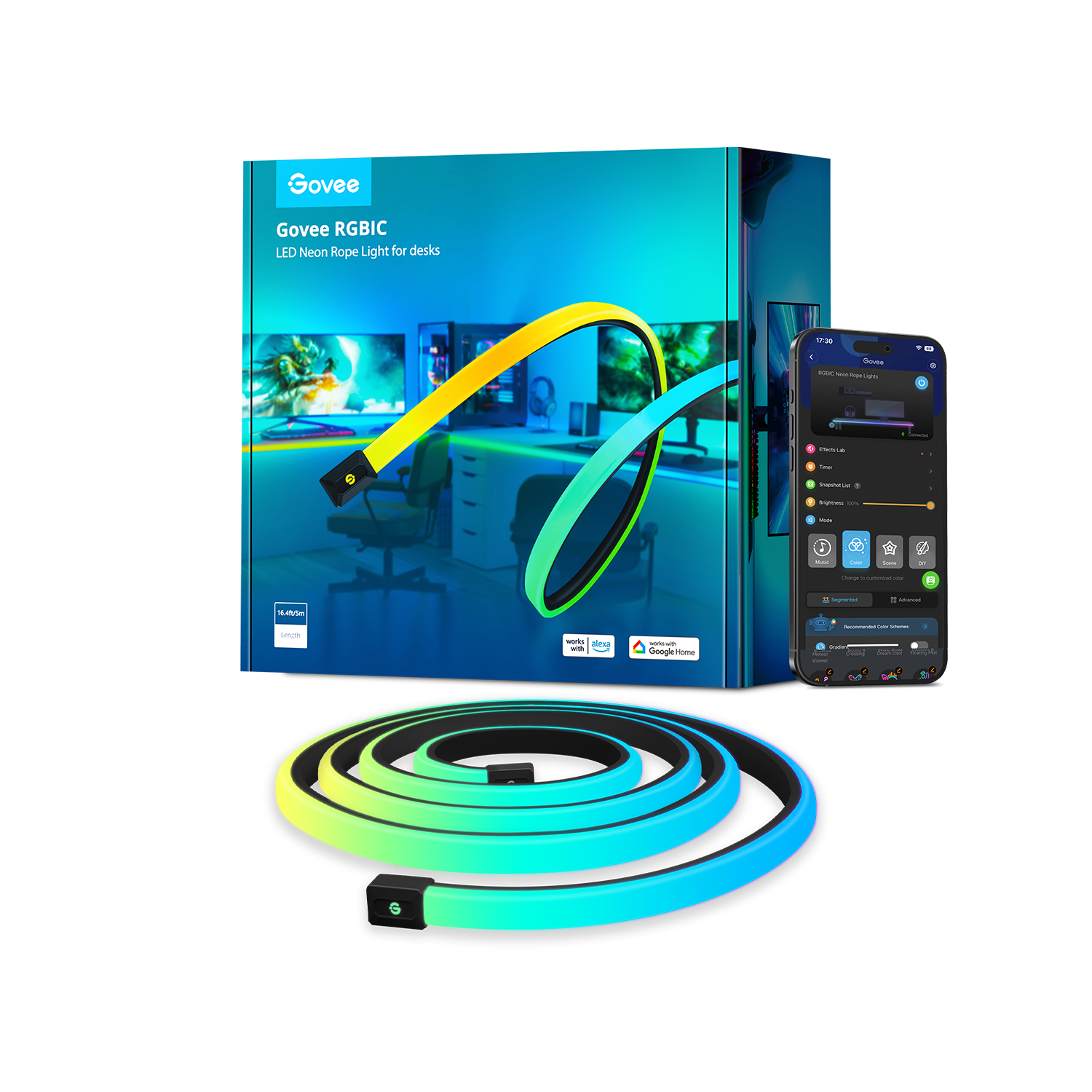 govee-rgbic-h61c3-n-on-led-reconditionn-pour-bureau-et-setup-gaming-rgbic-segmen image 2