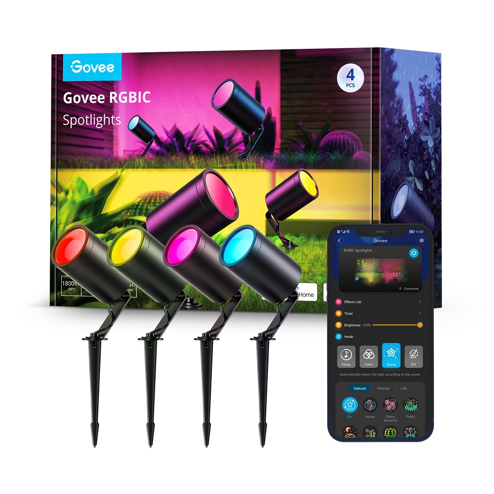 govee-outdoor-spot-lights-h7065-h7066-reconditionn-projecteurs-ext-rieurs-rgbic- image 2
