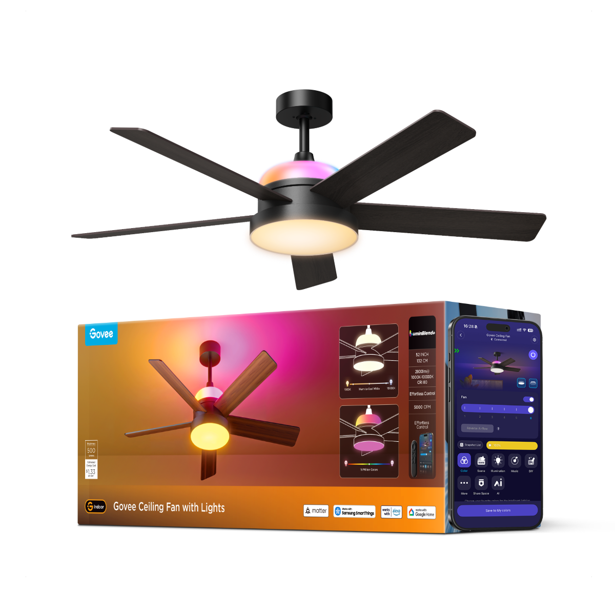 govee-ventilateur-de-plafond-avec-clairage-132-cm-couleur-changeante-5000-cfm-mo image 1