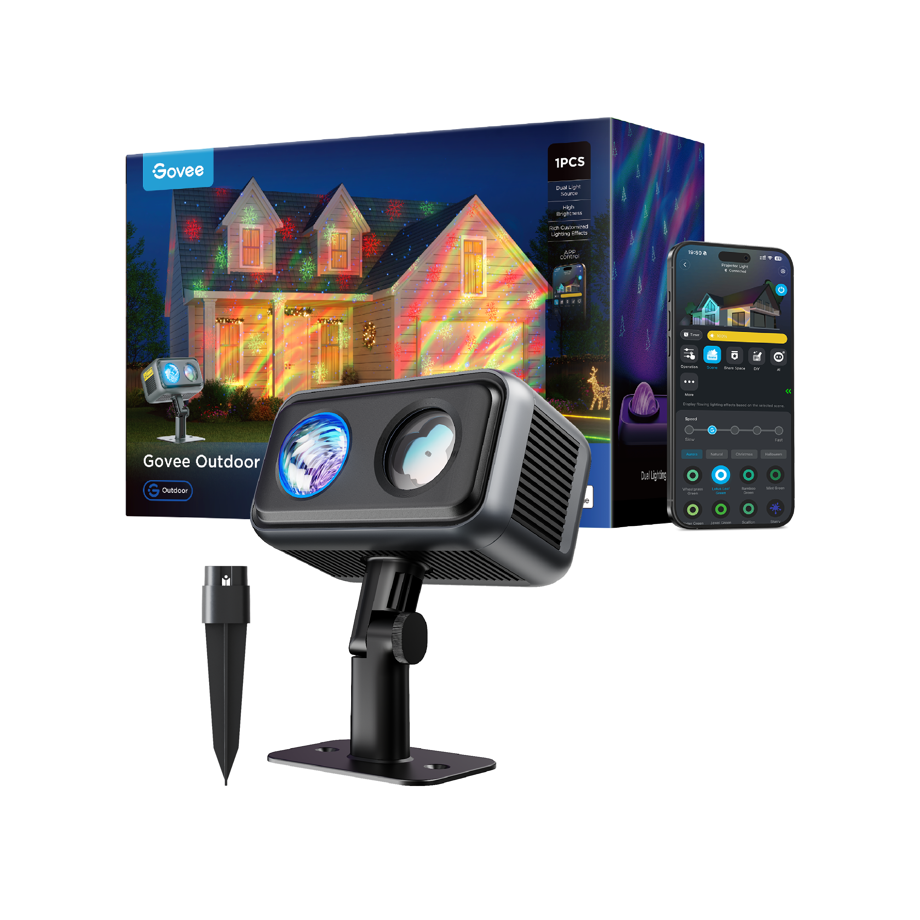 govee-outdoor-projector-light-projecteur-lumineux-ext-rieur-halloween-no-l-avec- image 1