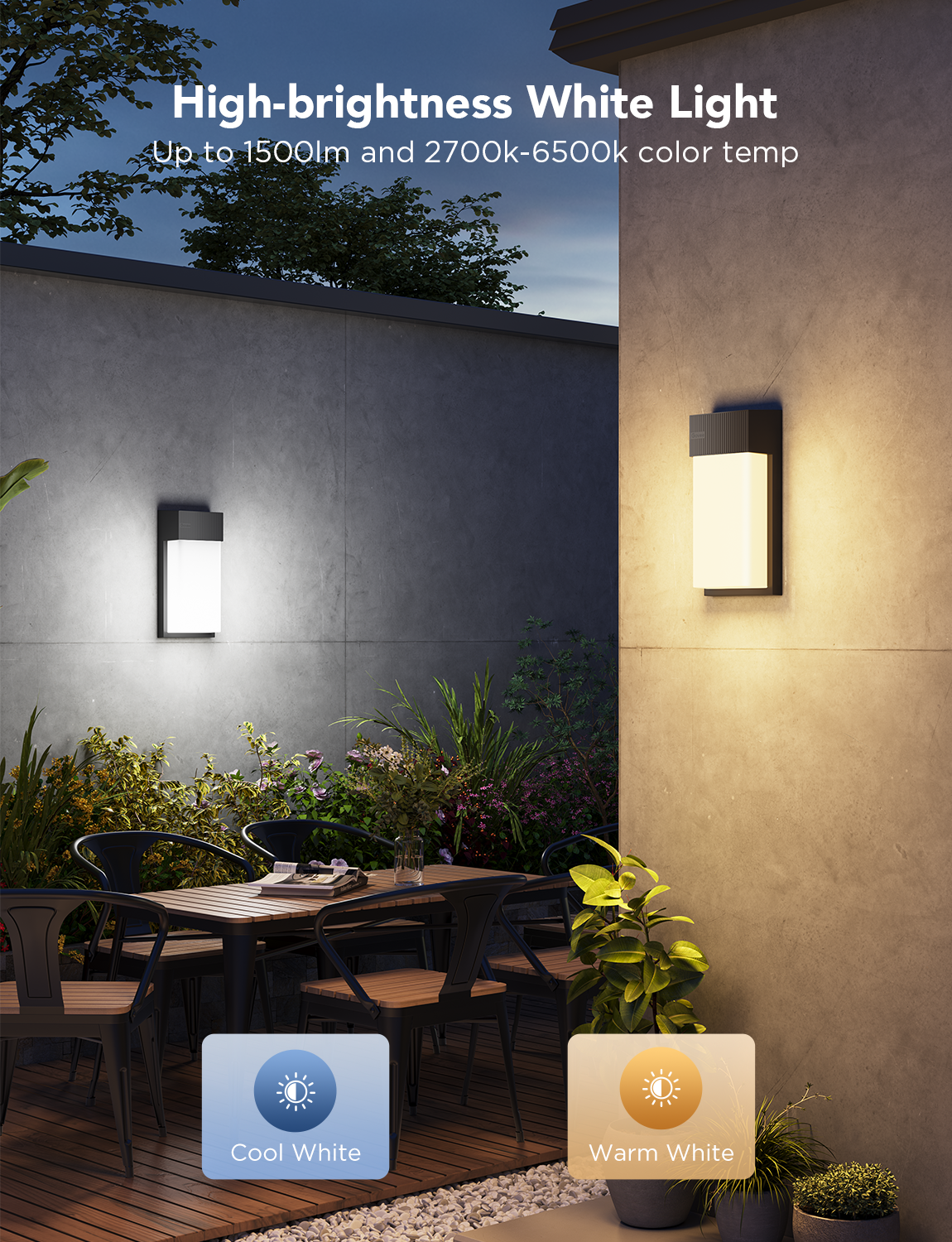 govee-outdoor-wall-light-applique-murale-ext-rieure-intelligente-rgbic-1500lm-ip image 6