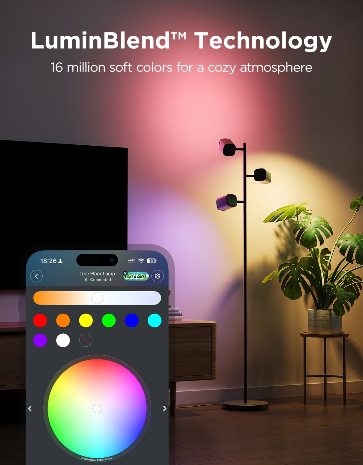 govee-tree-floor-lamp-lampadaire-arbre-led-intelligent-dimmable-multicolore-pour image 3