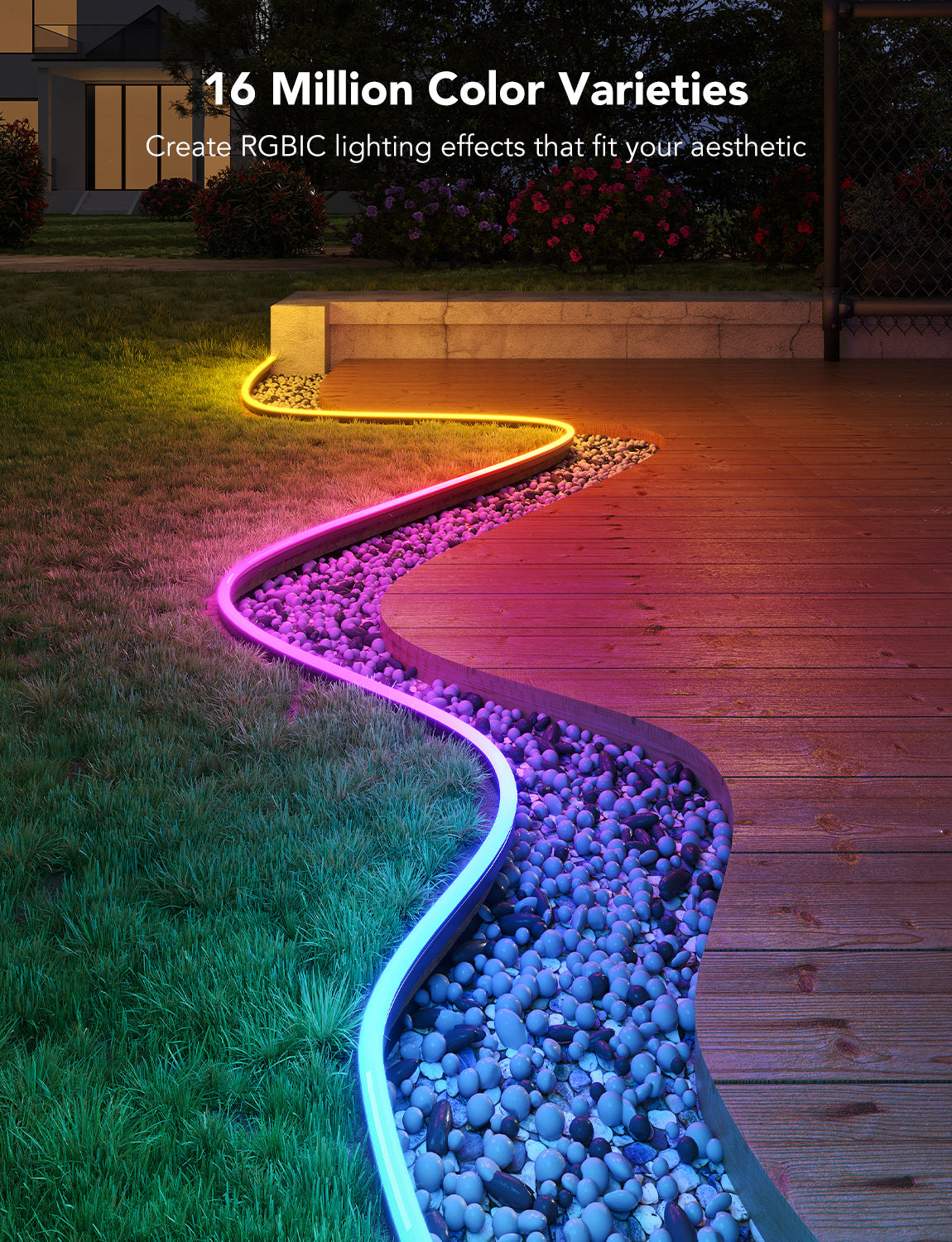 govee-rgbic-outdoor-neon-rope-light-h61a8-10-m-ruban-n-on-ext-rieur-ip67-avec-64 image 2