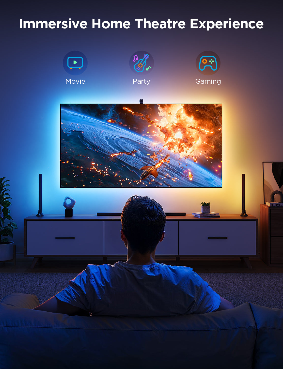 govee-tv-backlight-3-lite-kit-reconditionn-r-tro-clairage-tv-immersif-avec-synch image 2