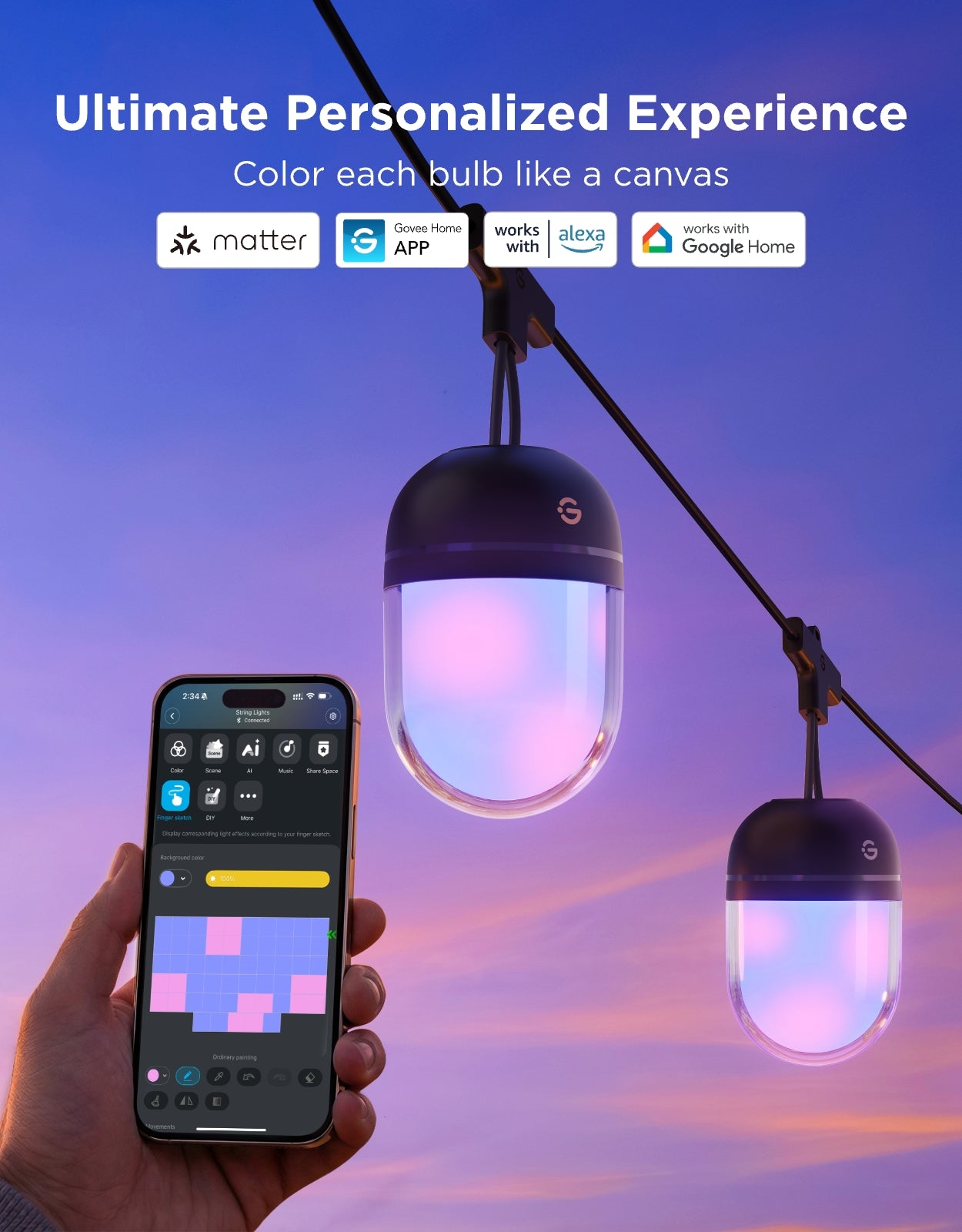govee-guirlande-ext-rieure-chromatic-reconditionn-e-guirlande-smart-led-rgbic-ef image 8