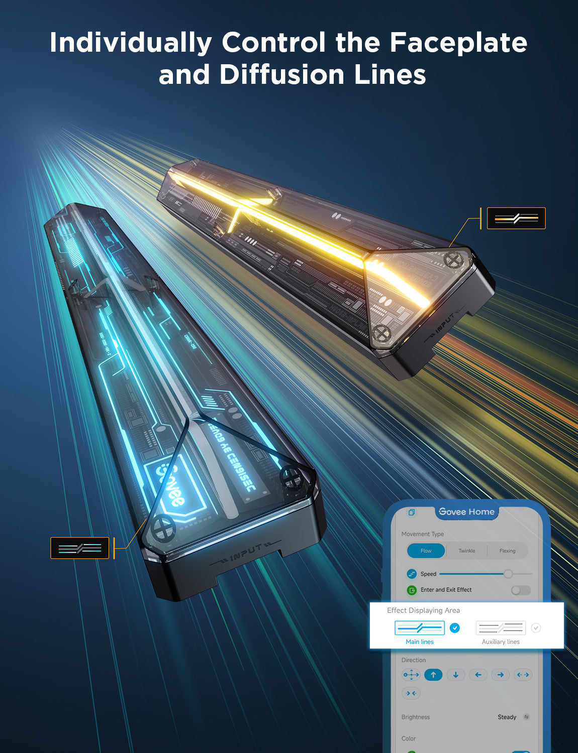 govee-gaming-wall-light-kit-d-extension-h6063-fa-ade-translucide-iml-rgbic image 7