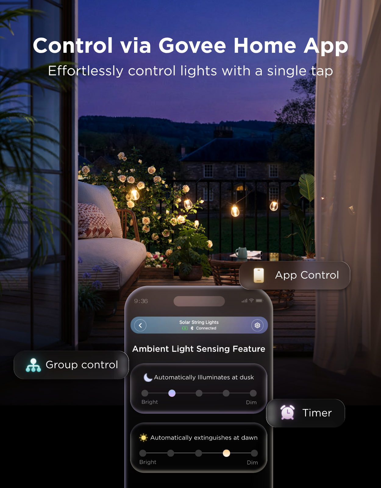govee-guirlande-lumineuse-solaire-ext-rieure-guirlande-solaire-smart-led-pour-te image 8